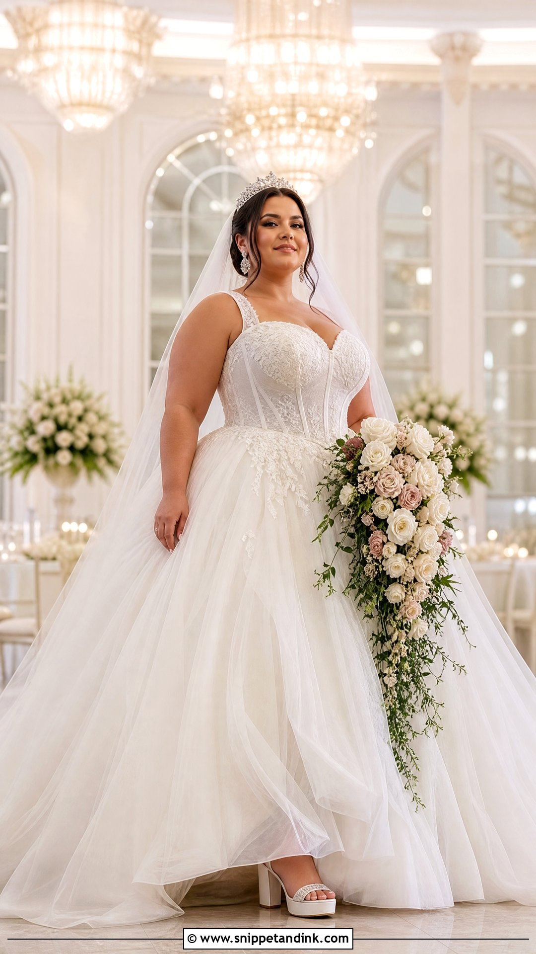 Plus Size Royal Ball Gown Wedding Dress - Snippet and Ink - 20 Royal Princess Wedding Dresses