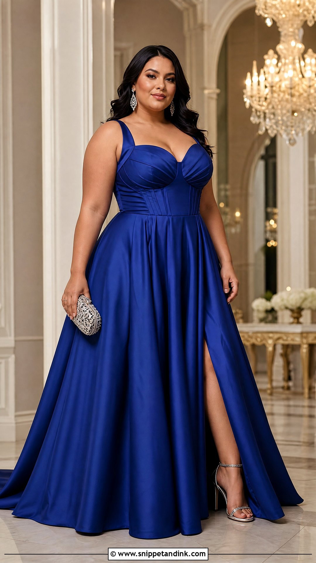 Plus Size Royal Blue Ball Gown - Snippet and Ink - 20 Plus Size Party Dresses for Wedding