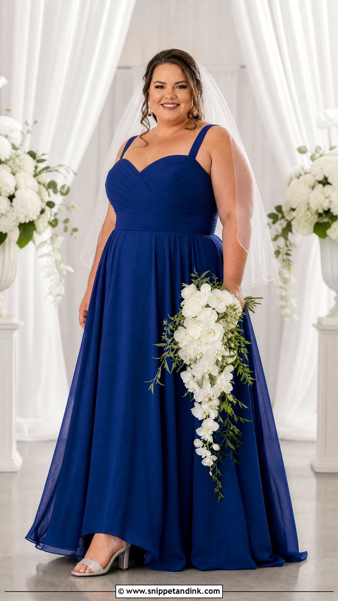Plus Size Royal Blue Wedding Dress - Snippet and Ink - 20 Royal Blue Wedding Dresses