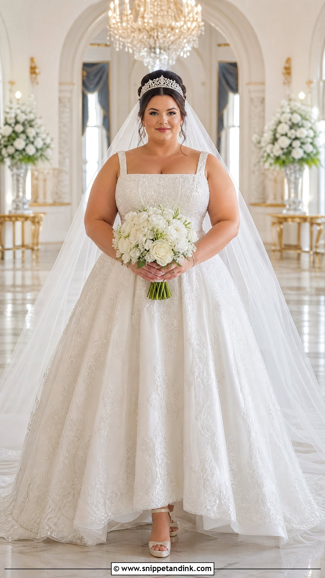 Plus Size Royal Bride Corset Ball Gown - Snippet and Ink - 20 Royal Bride Look Ideas