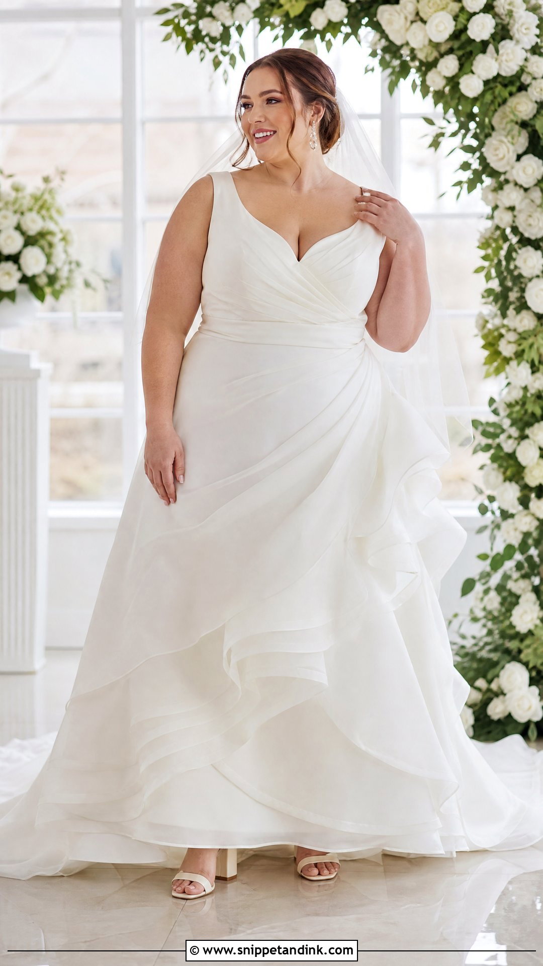 Plus Size Ruffle Bridal Gown - Snippet and Ink - 20 Ruffle Bridal Gown Ideas