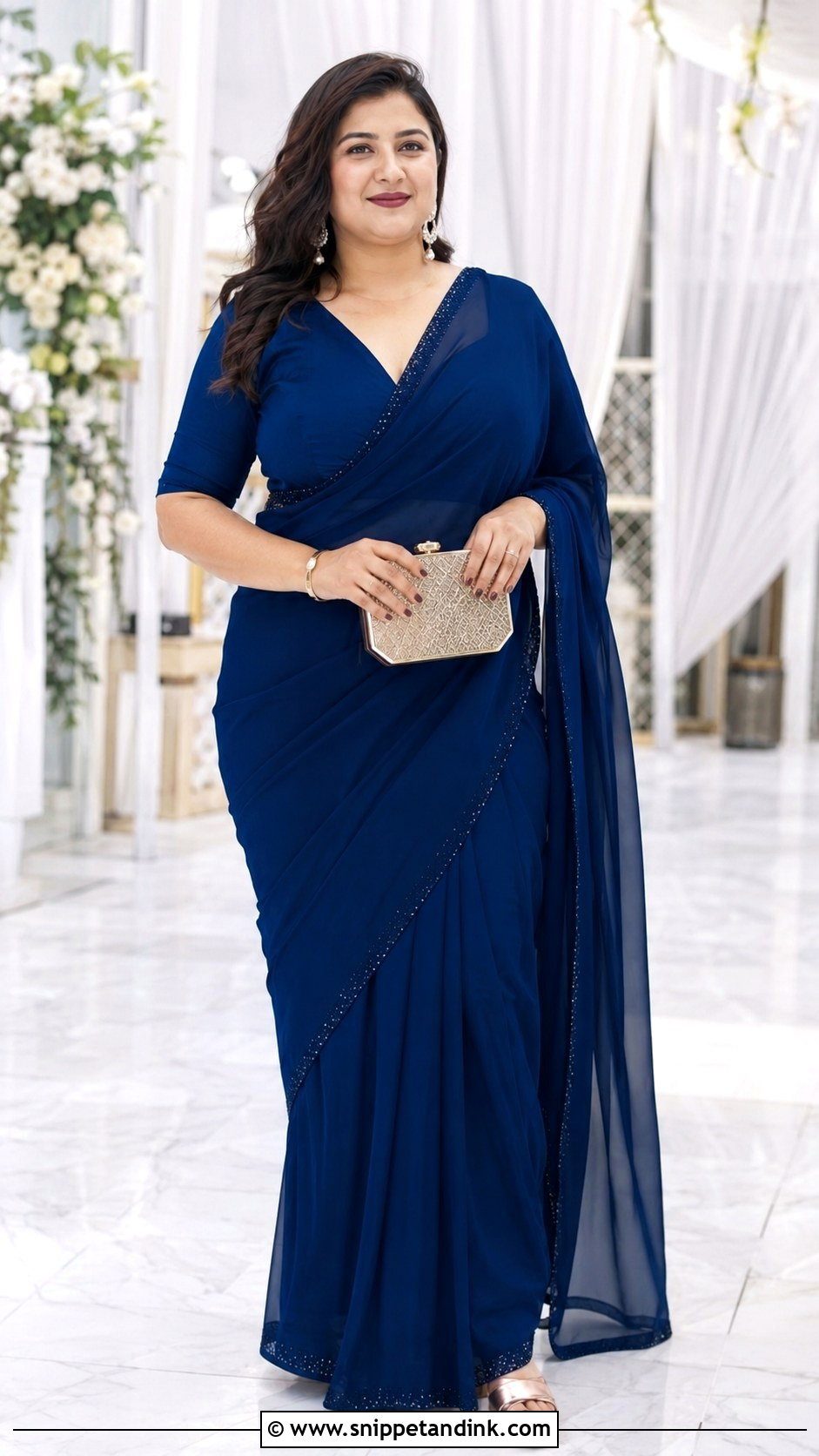 Plus Size Sadi Dress With V Neck Blouse - Snippet and Ink - 20 Sadi Dress Ideas