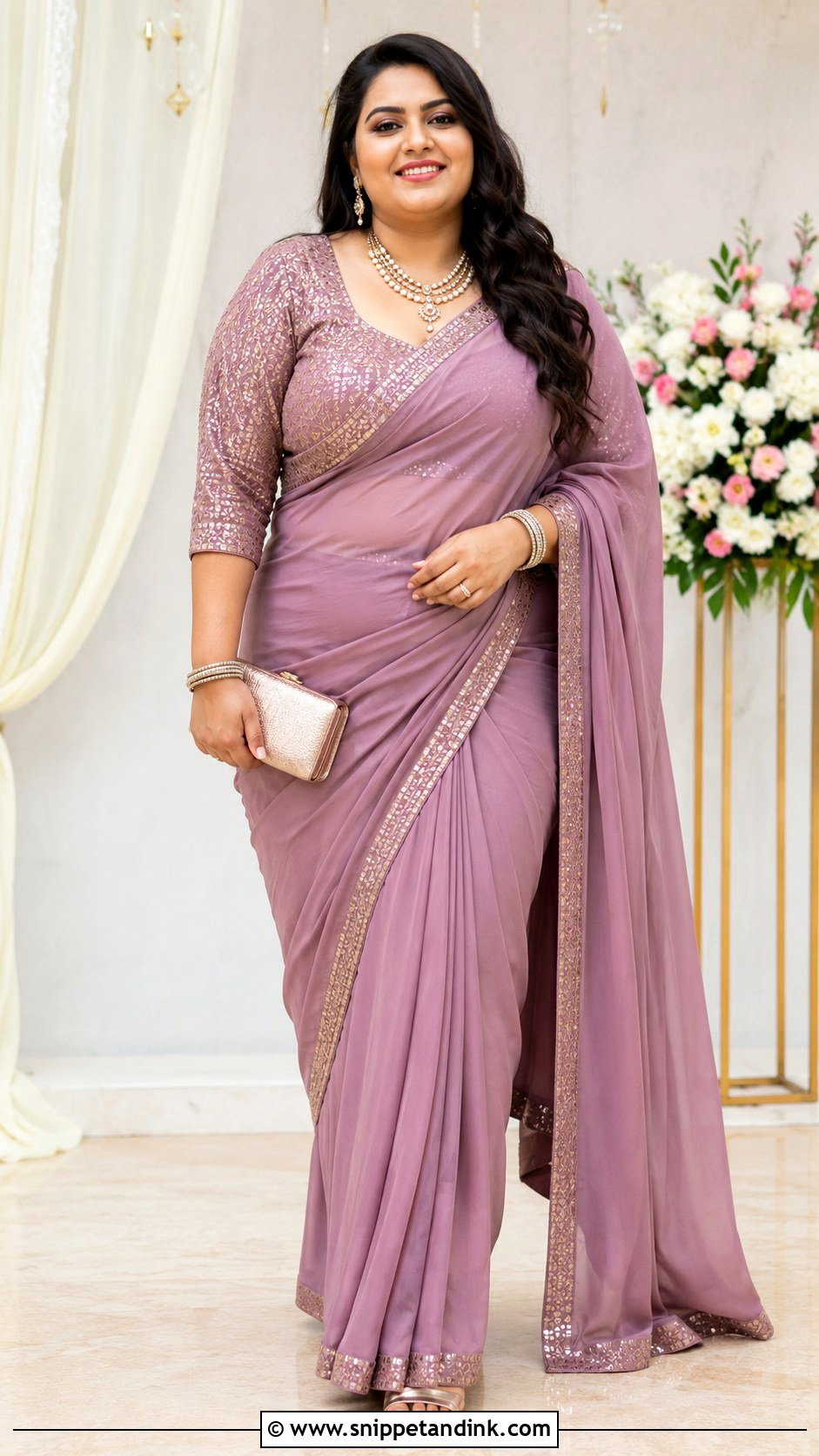 Plus Size Saree for Wedding - Snippet and Ink - 30 Plus Size Indian Outfits for Wedding