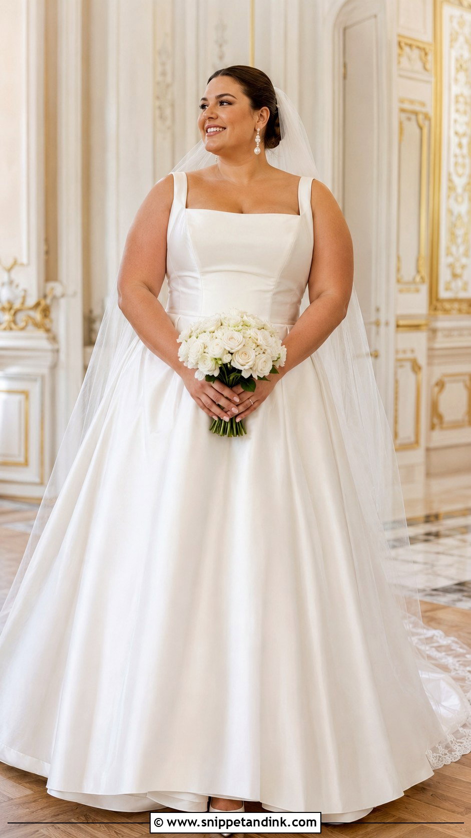 Plus Size Satin A Line Wedding Dress - Snippet and Ink - 20 A Line Wedding Dress Plus Size Ideas