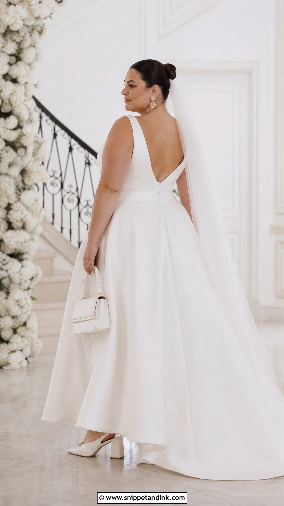 Plus Size Satin Backless Wedding Dress - Snippet and Ink - 20 Satin Backless Wedding Dress Ideas