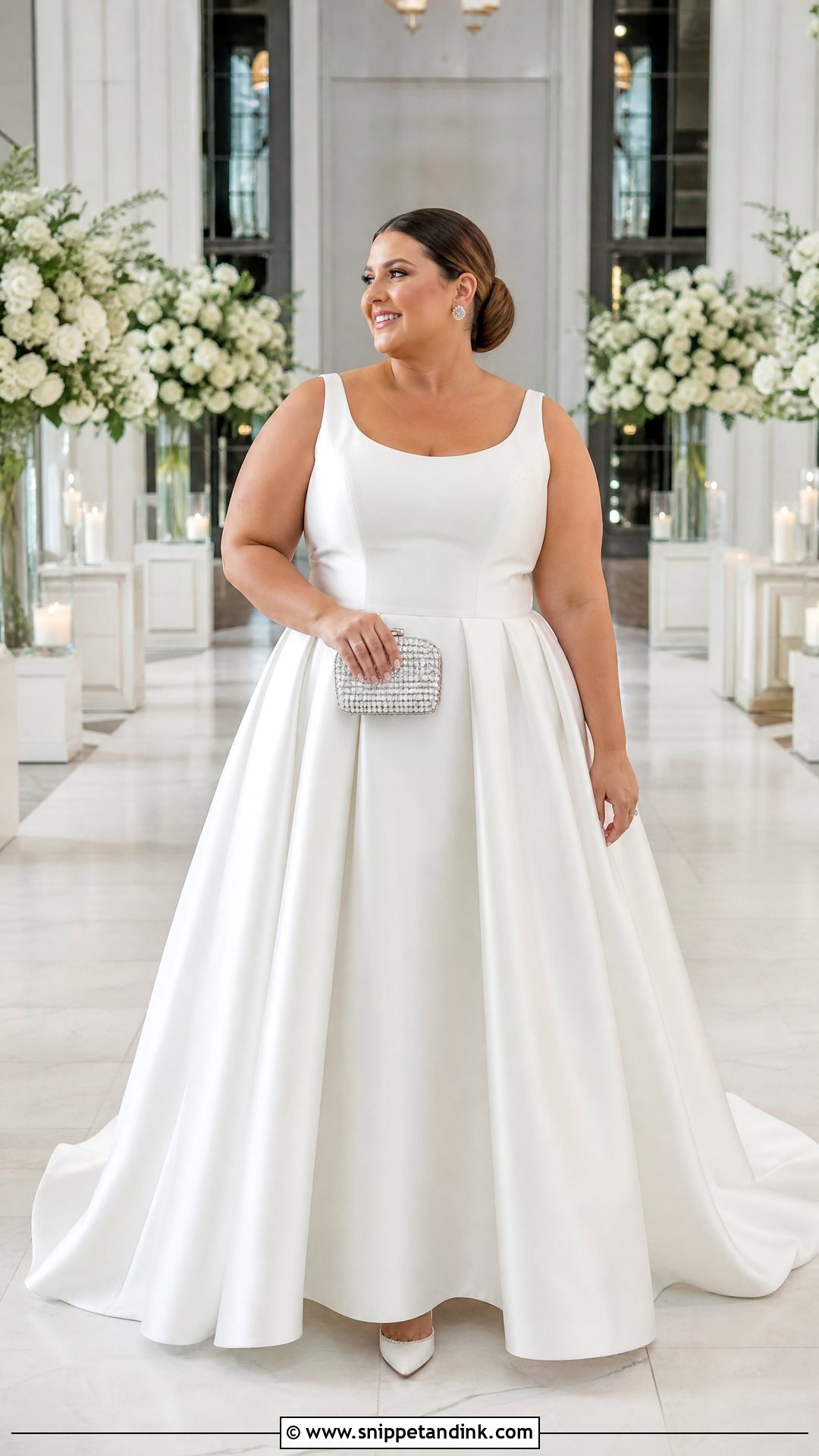 Plus Size Satin Ball Gown Wedding Dress - Snippet and Ink - 20 Plus Size Ball Gown Wedding Dresses