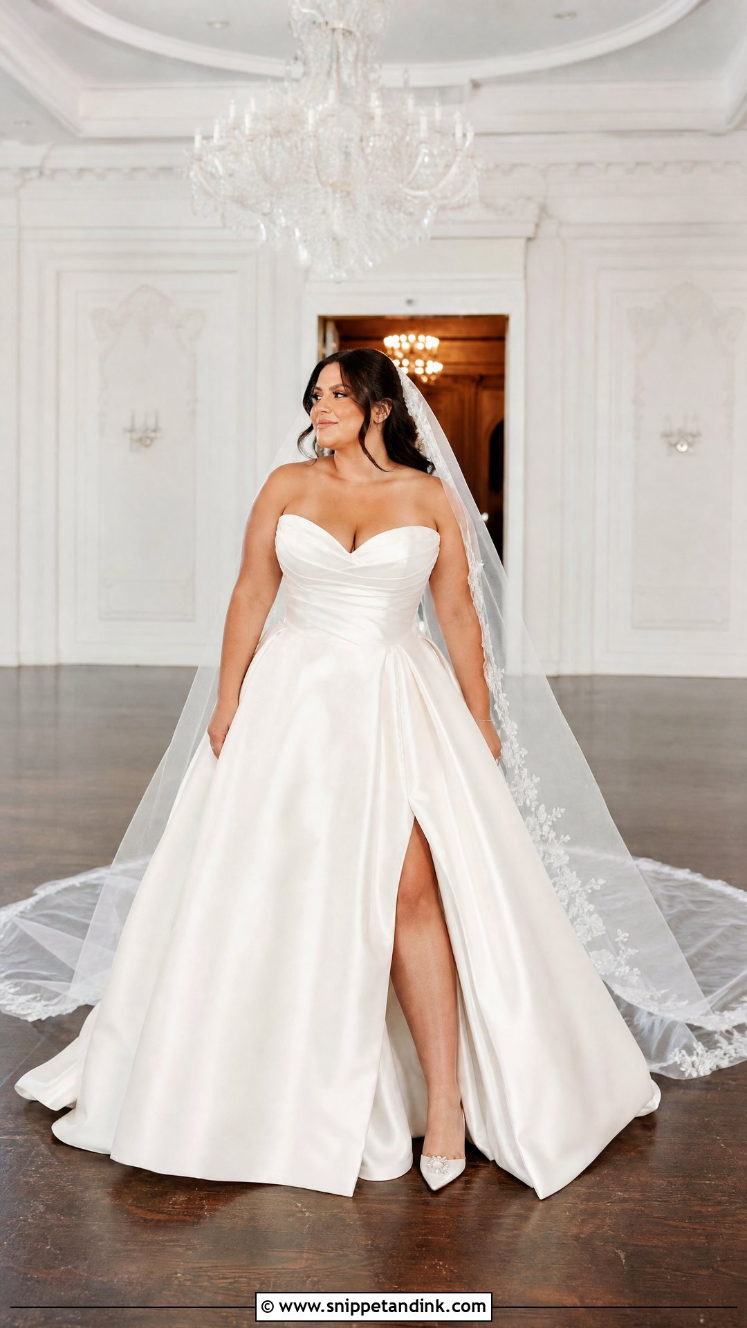 Plus Size Satin Ball Gown - Snippet and Ink - 20 Plus Size Wedding Gowns Curvy Bride