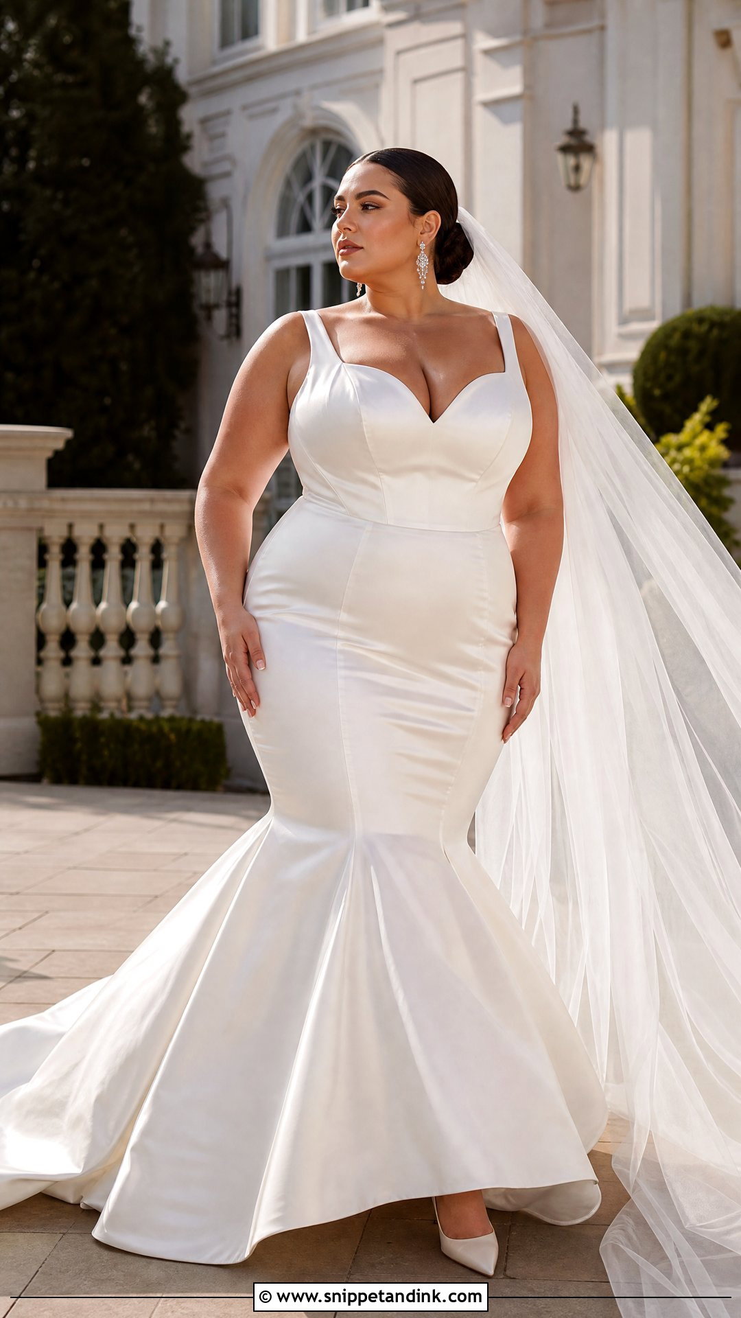 Plus Size Satin Mermaid Wedding Dress - Snippet and Ink - 20 Plus Size Satin Wedding Dress Ideas