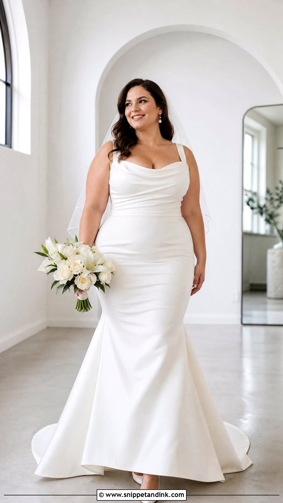 Plus Size Satin Mermaid Wedding Gown - Snippet and Ink - 20 Satin Wedding Gown Mermaid Ideas