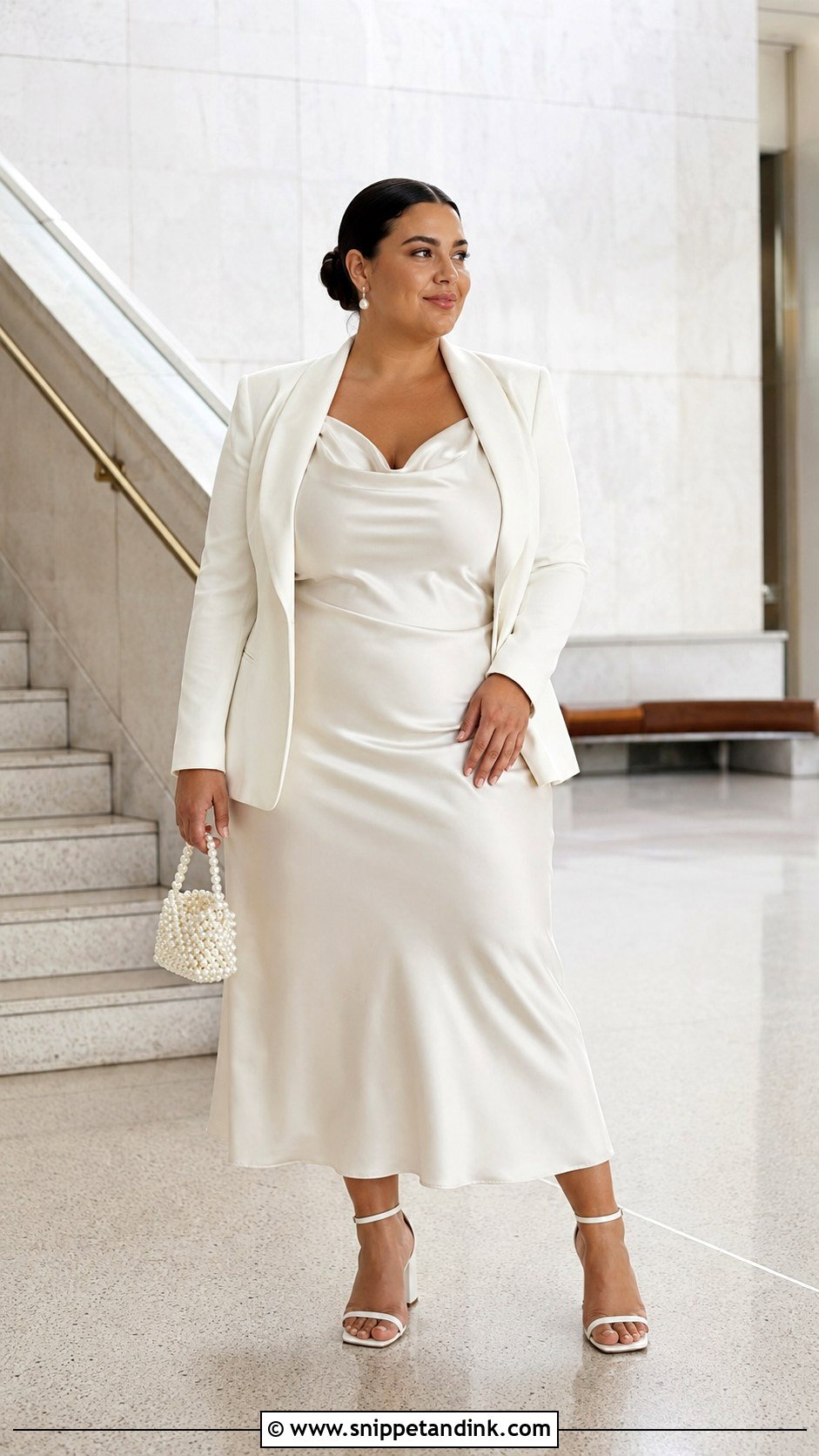 Plus Size Satin Slip Courthouse Wedding Dress - Snippet and Ink - 20 Courthouse Wedding Dress Plus Size Ideas