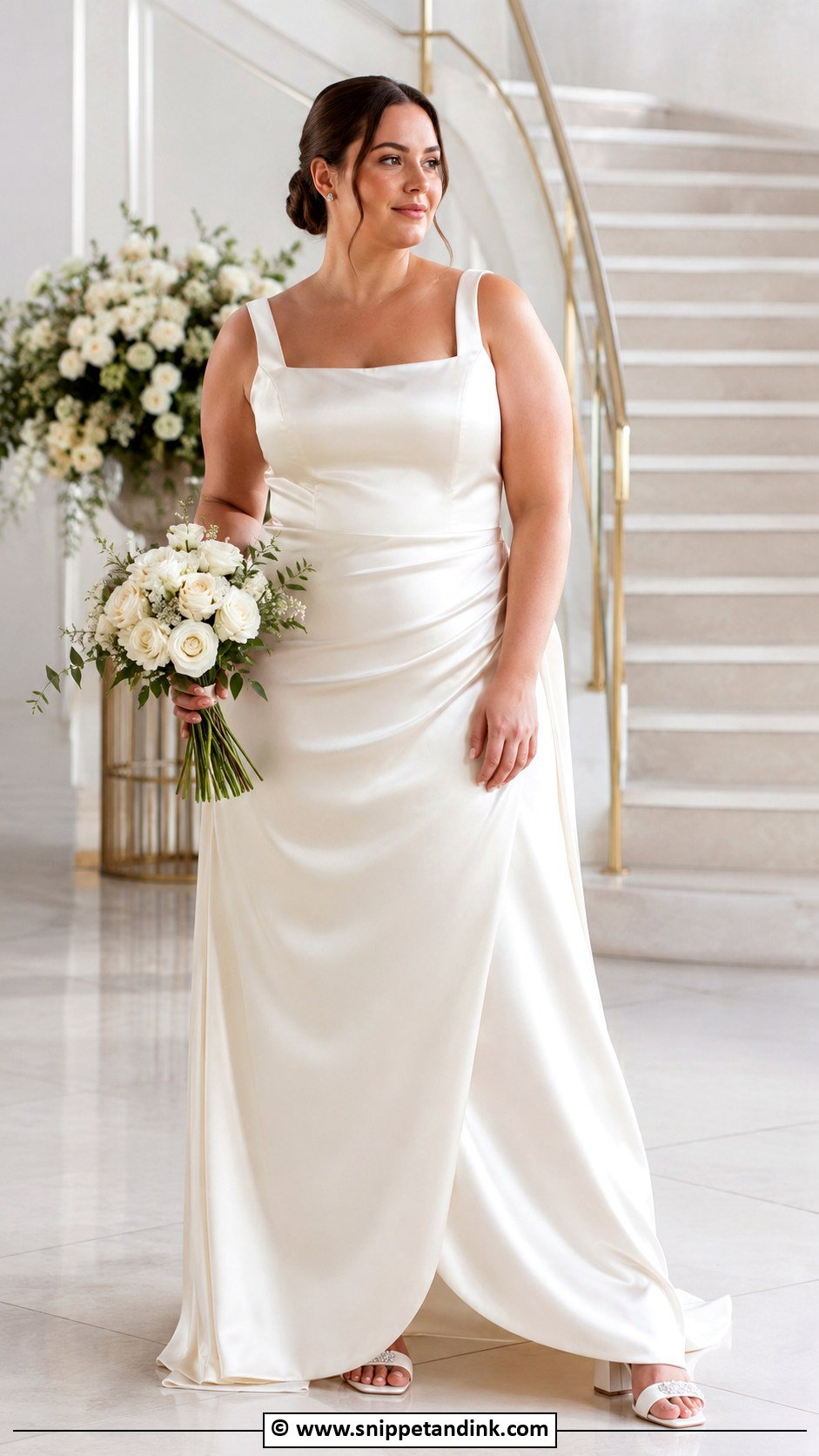 Plus Size Satin Wedding Dress - Snippet and Ink - 35 Plus Size Wedding Dresses