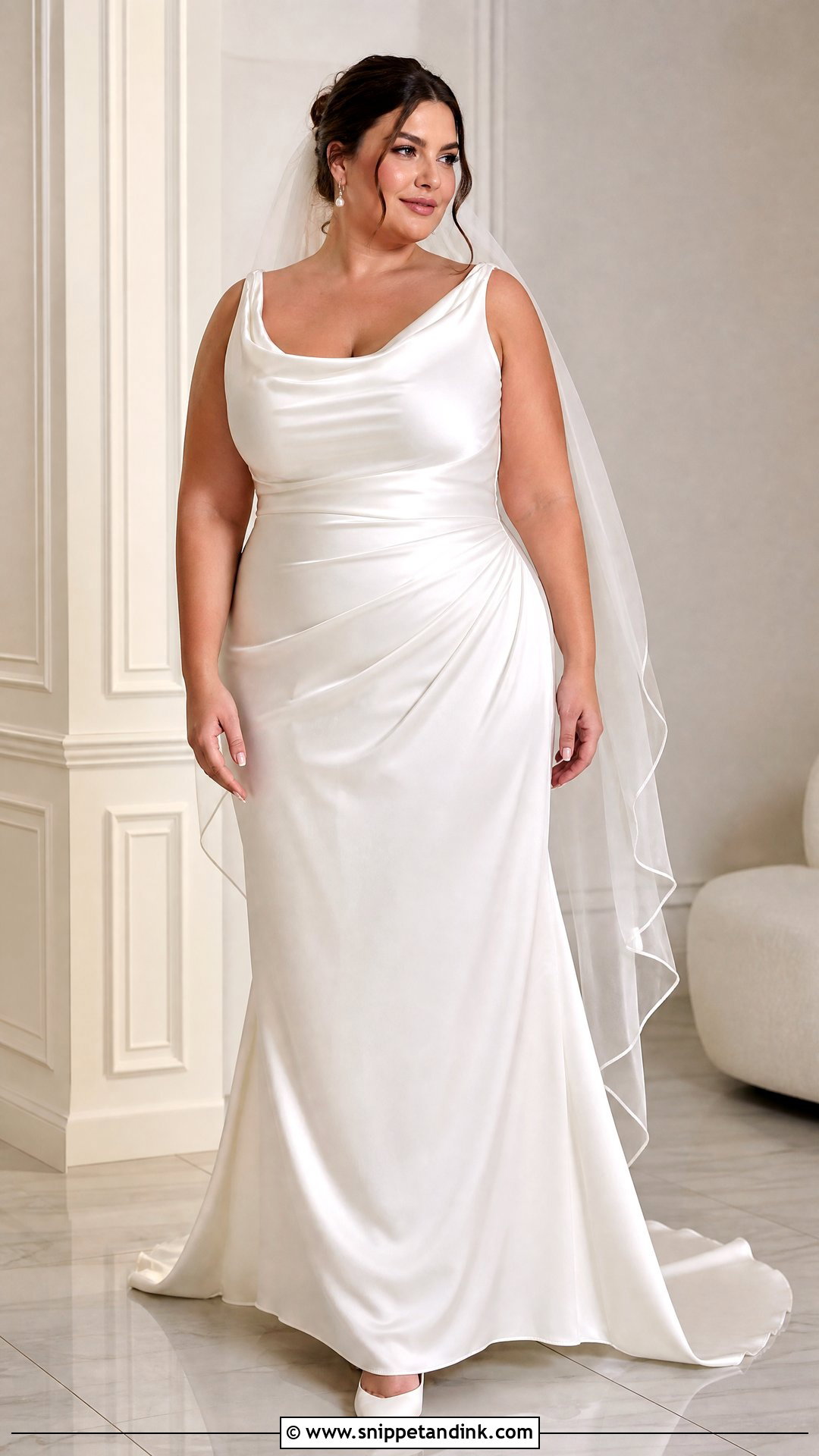 Plus Size Satin Wedding Dress - Snippet and Ink - 20 Plus Size Bride Dress Ideas