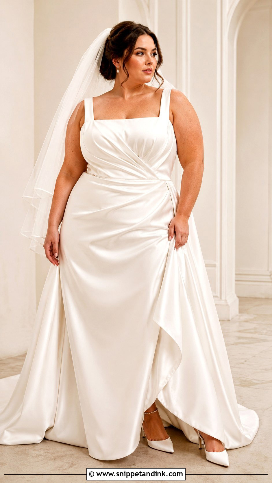 Plus Size Satin Wedding Gown - Snippet and Ink - 30 Plus Size Wedding Gowns