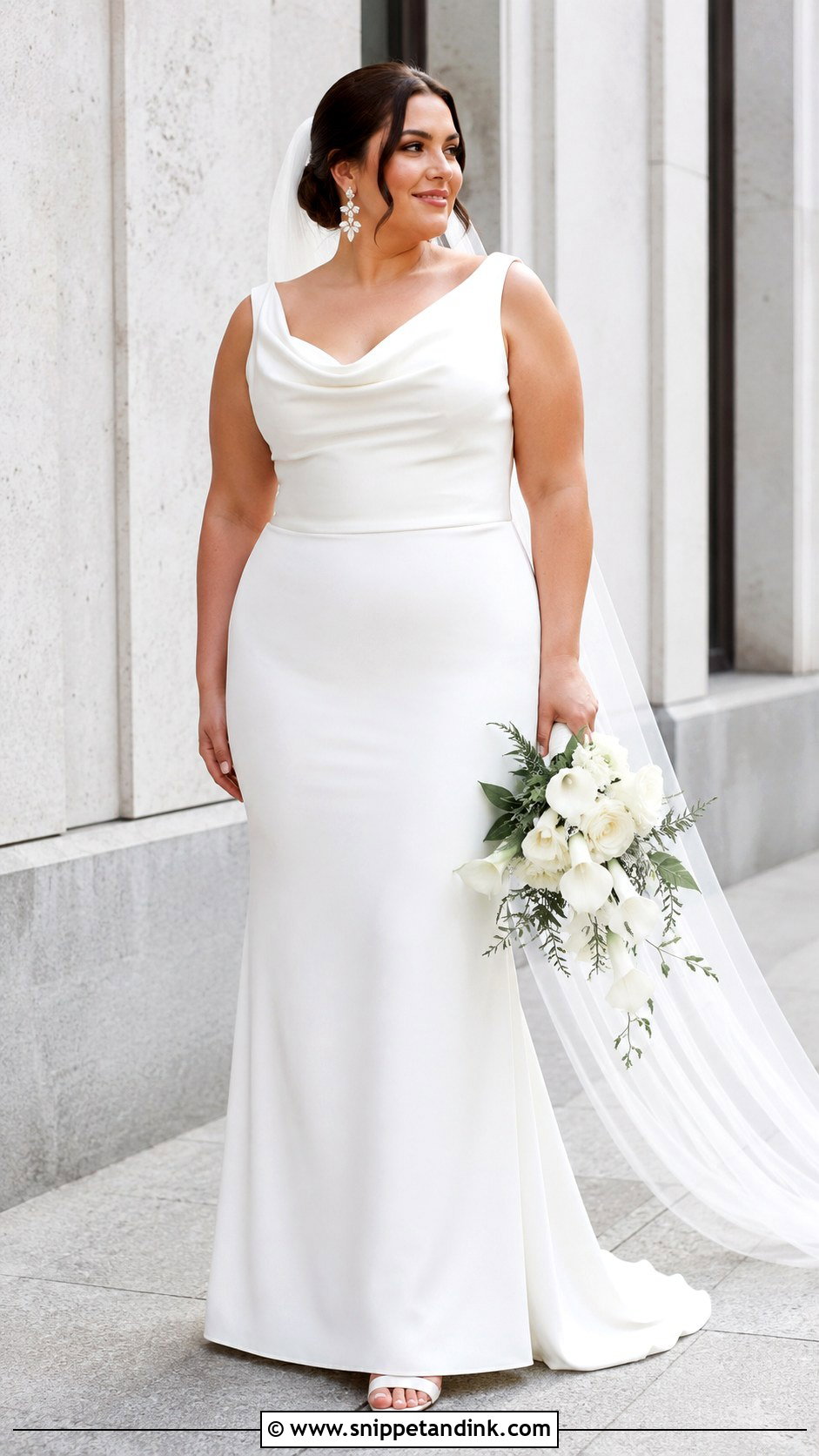 Plus Size Sheath Wedding Dress - Snippet and Ink - 30 Plus Size Wedding Gowns