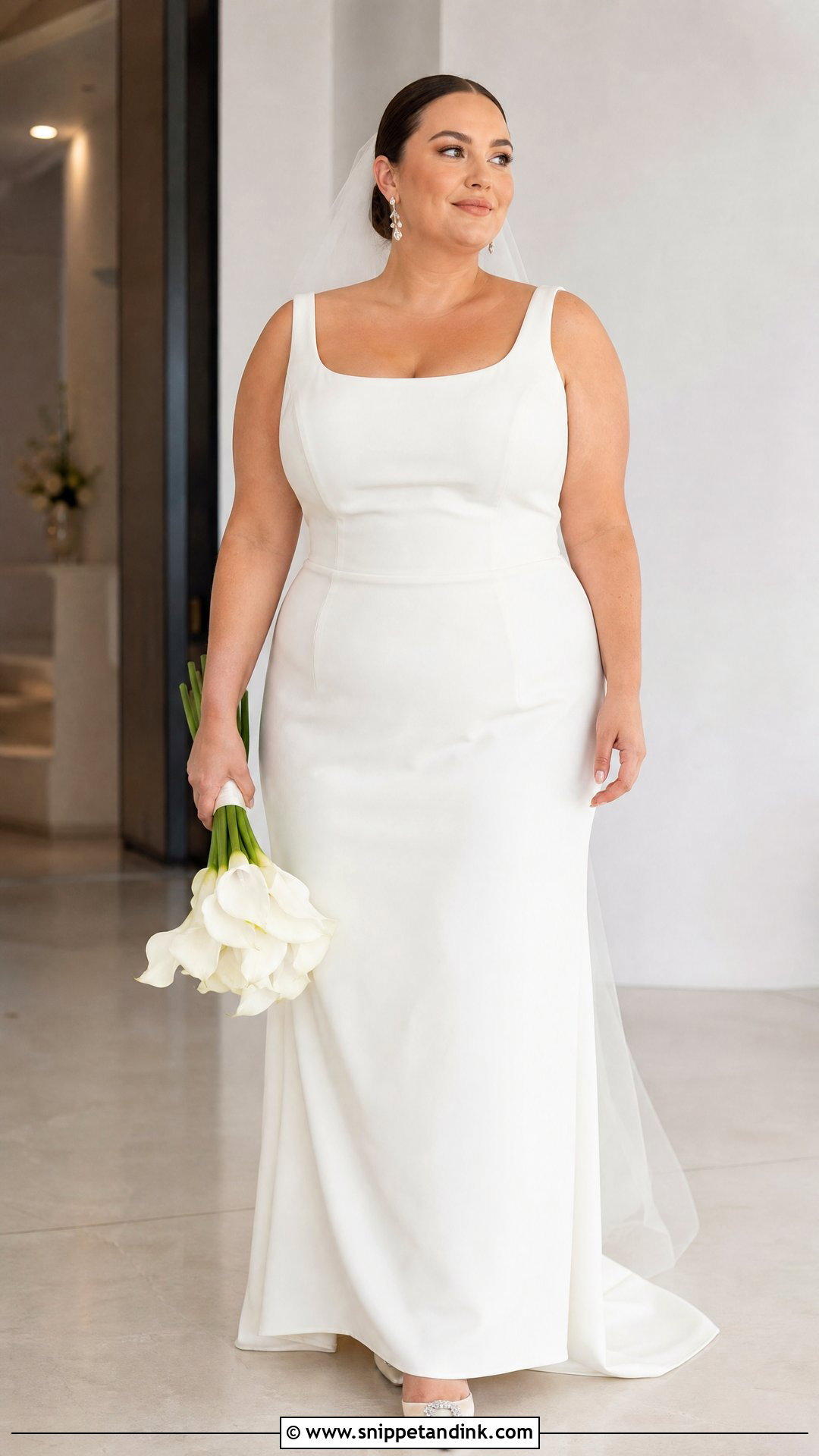 Plus Size Sheath Wedding Dress - Snippet and Ink - 20 Plus Size Simple Wedding Dress Ideas