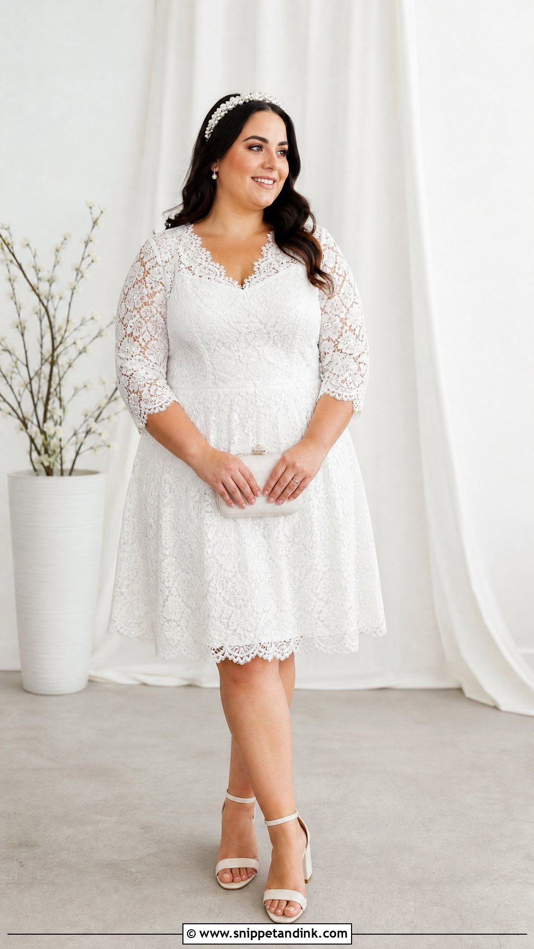 Plus Size Short Bridal Dress - Snippet and Ink - 25 Plus Size Bridal Dresses
