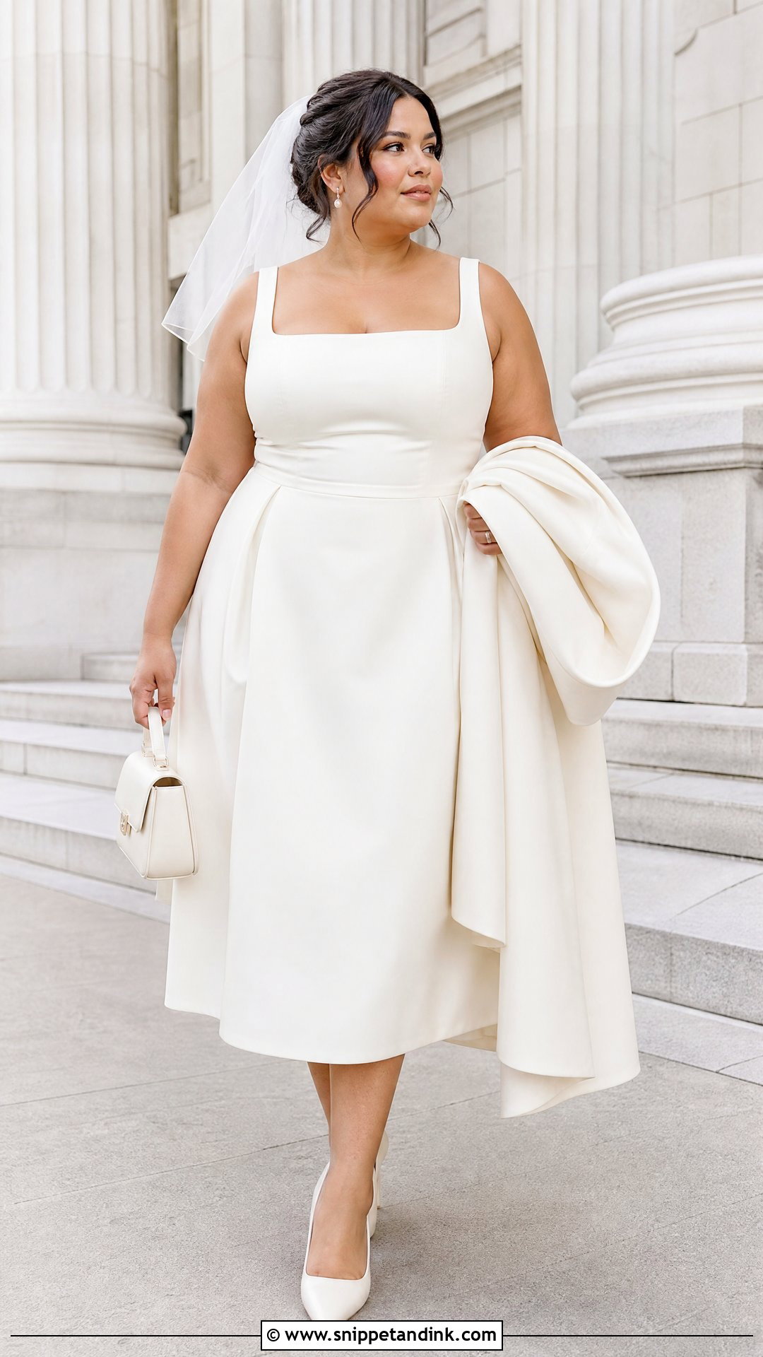 Plus Size Short Courthouse Wedding Dress - Snippet and Ink - 20 Wedding Dresses for Curvy Brides Plus Size