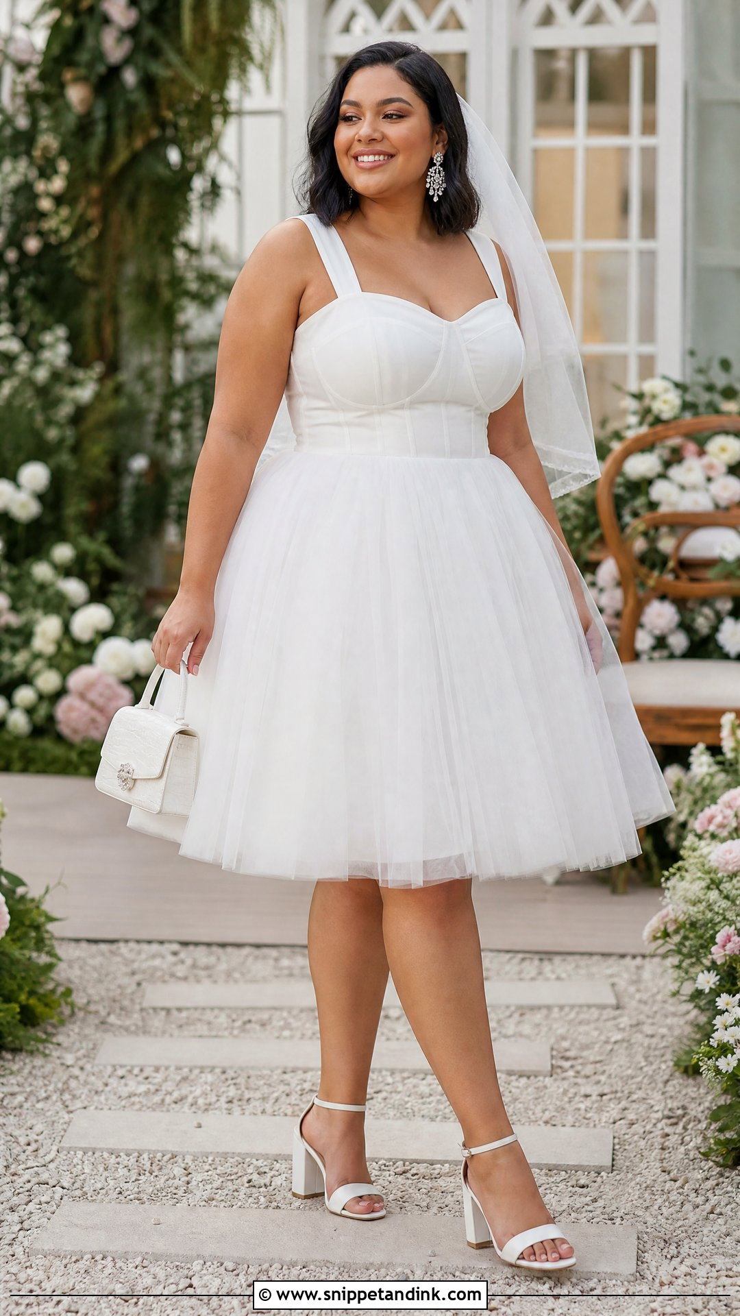 Plus Size Short Tulle Wedding Dress - Snippet and Ink - 20 Short Tulle Wedding Dress Ideas