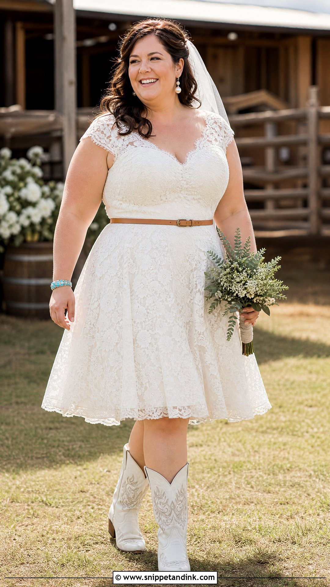 Plus Size Short Western Wedding Dress - Snippet and Ink - 20 Plus Size Western Wedding Dresses