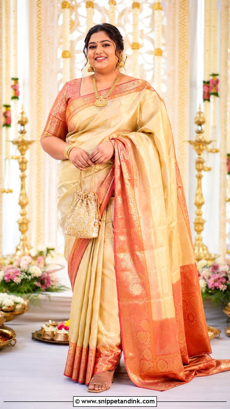 Plus Size Silk Saree for Wedding - Snippet and Ink - 30 Plus Size Indian Outfits for Wedding