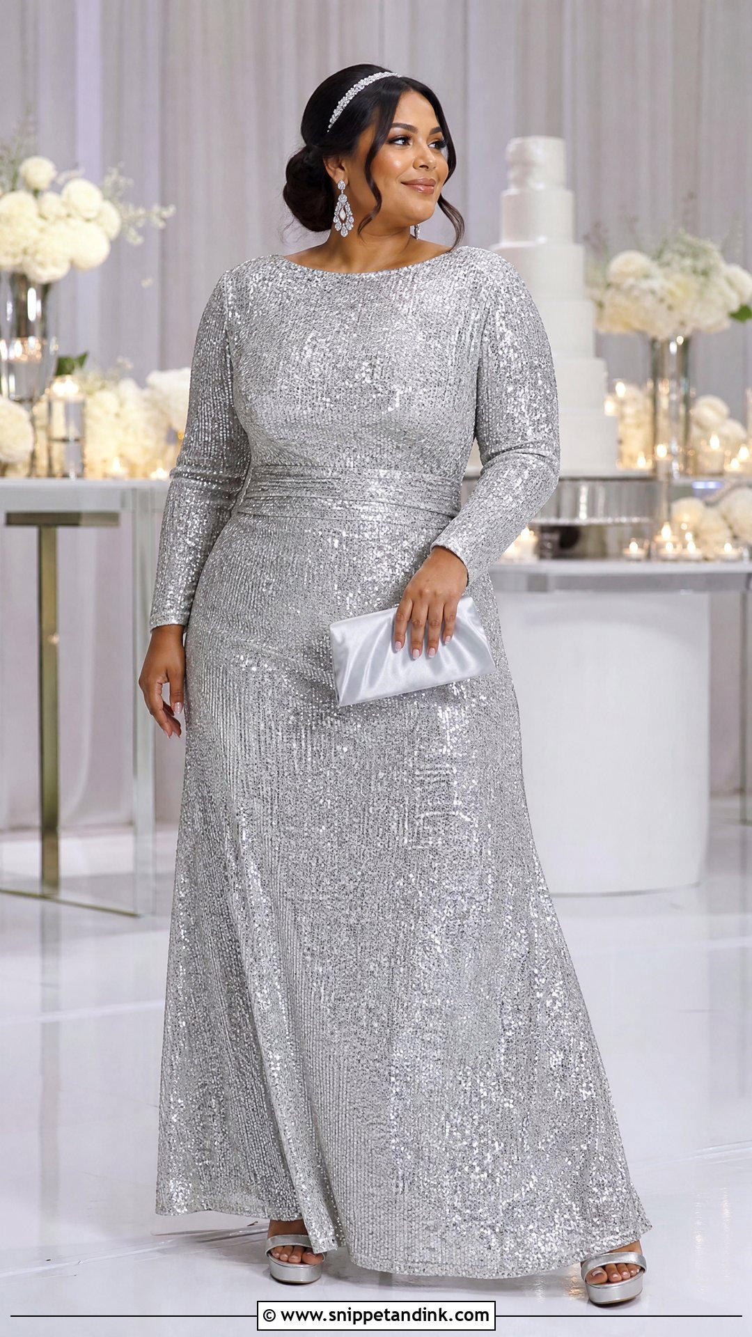 Plus Size Silver Sequin Wedding Dress - Snippet and Ink - 20 Non Traditional Wedding Dress Plus Size Ideas
