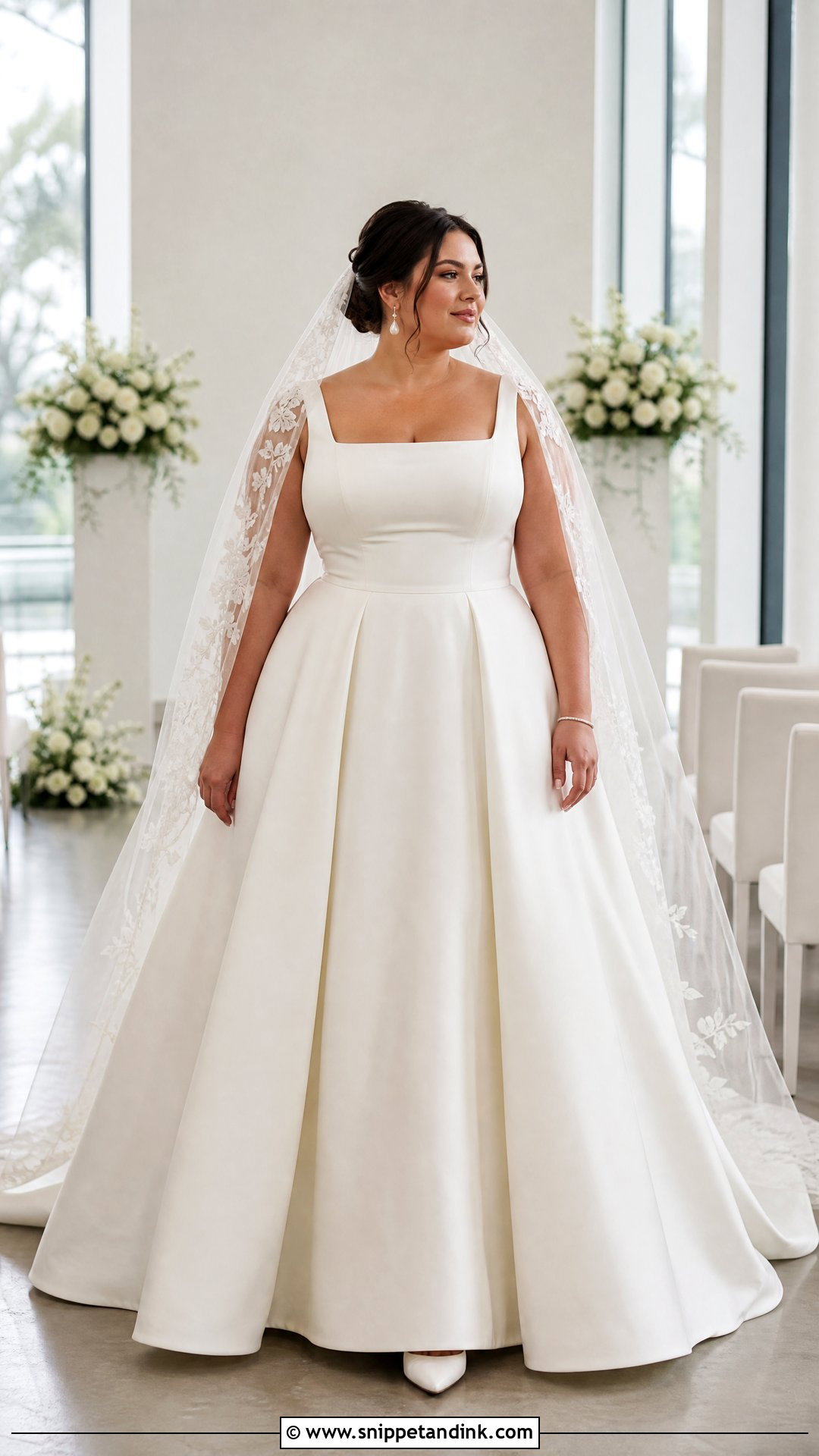 Plus Size Simple Ball Gown Wedding Dress - Snippet and Ink - 20 Plus Size Ball Gown Wedding Dresses