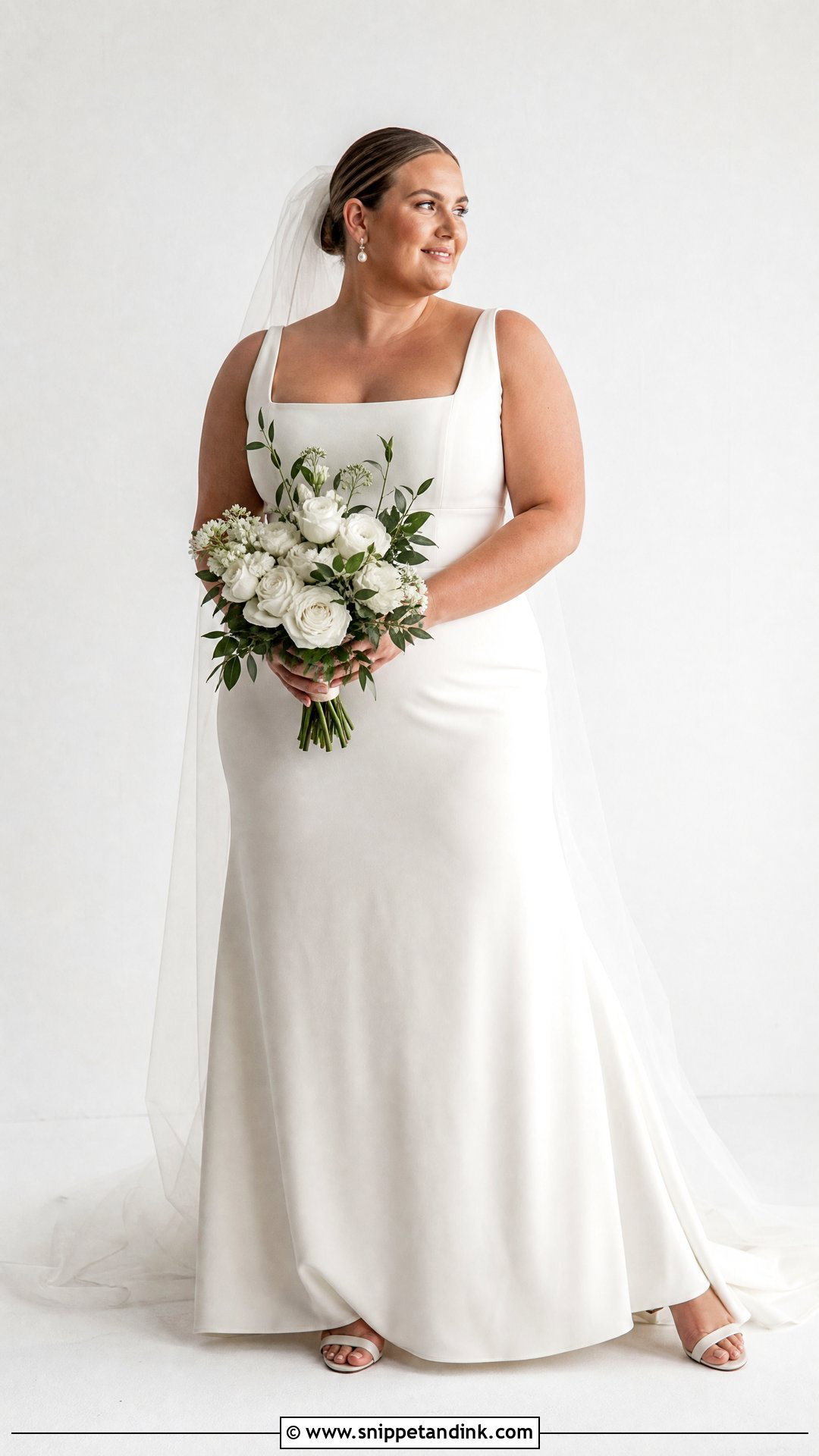 Plus Size Simple Bridal Dress - Snippet and Ink - 25 Plus Size Bridal Dresses