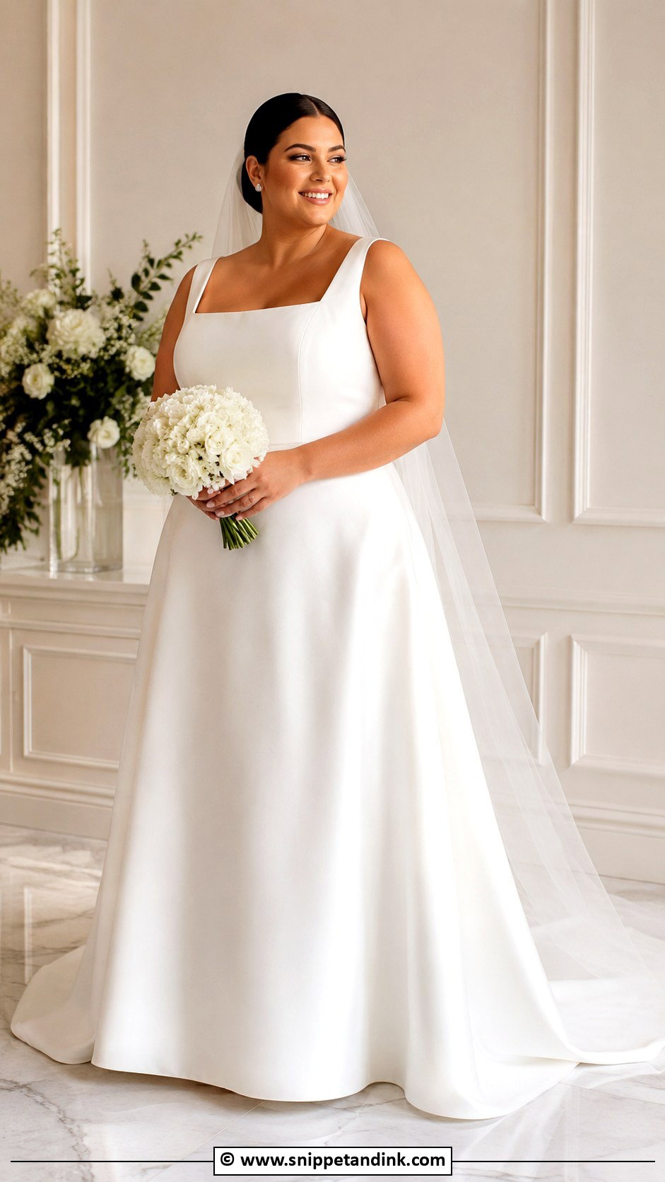 Plus Size Simple Wedding Dress - Snippet and Ink - 35 Plus Size Wedding Dresses