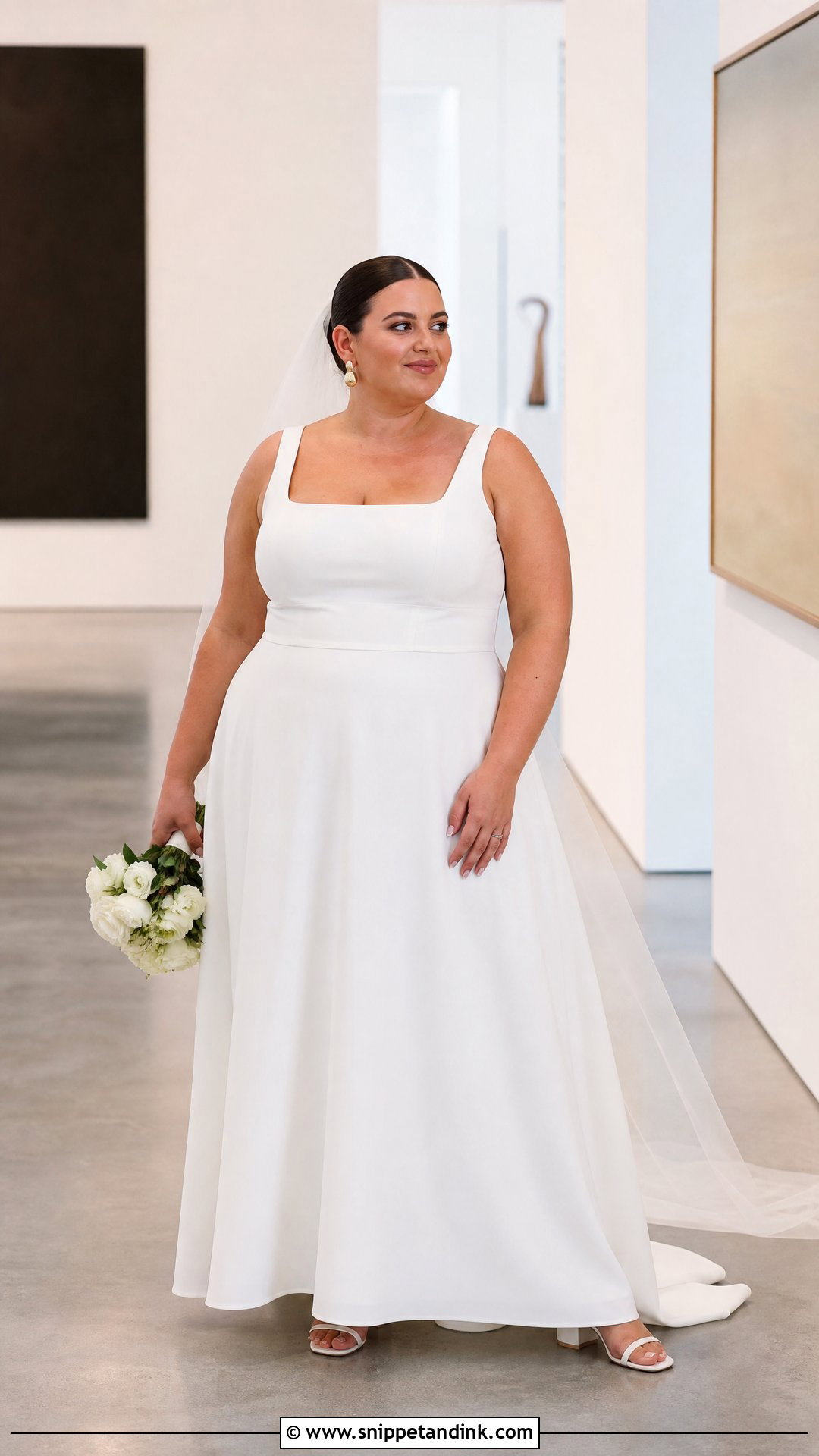 Plus Size Simple Wedding Dress - Snippet and Ink - 20 Plus Size Bride Dress Ideas