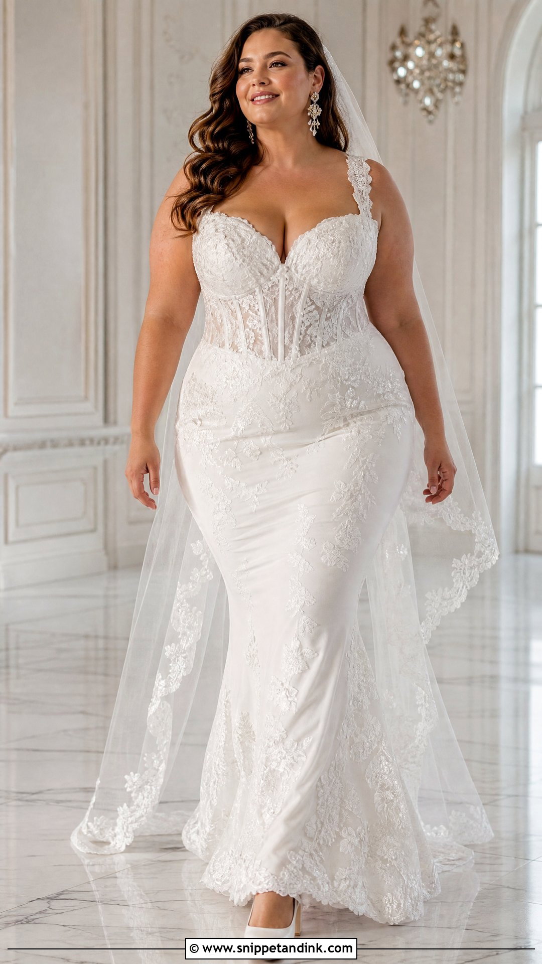 Plus Size Skin Tight Mermaid Wedding Dress - Snippet and Ink - 20 Skin Tight Wedding Dress Ideas