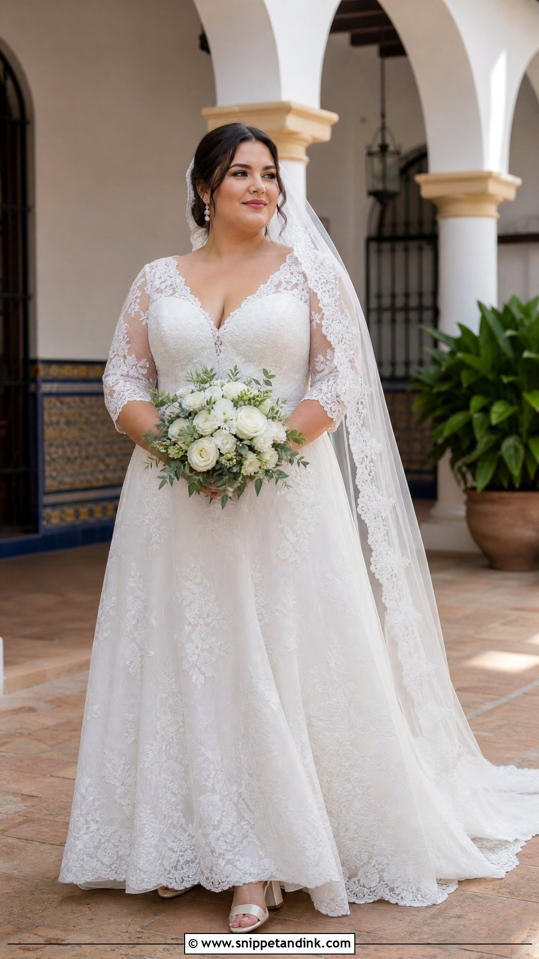 Plus Size Spanish Lace Wedding Dress - Snippet and Ink - 20 Spain Wedding Dress Ideas