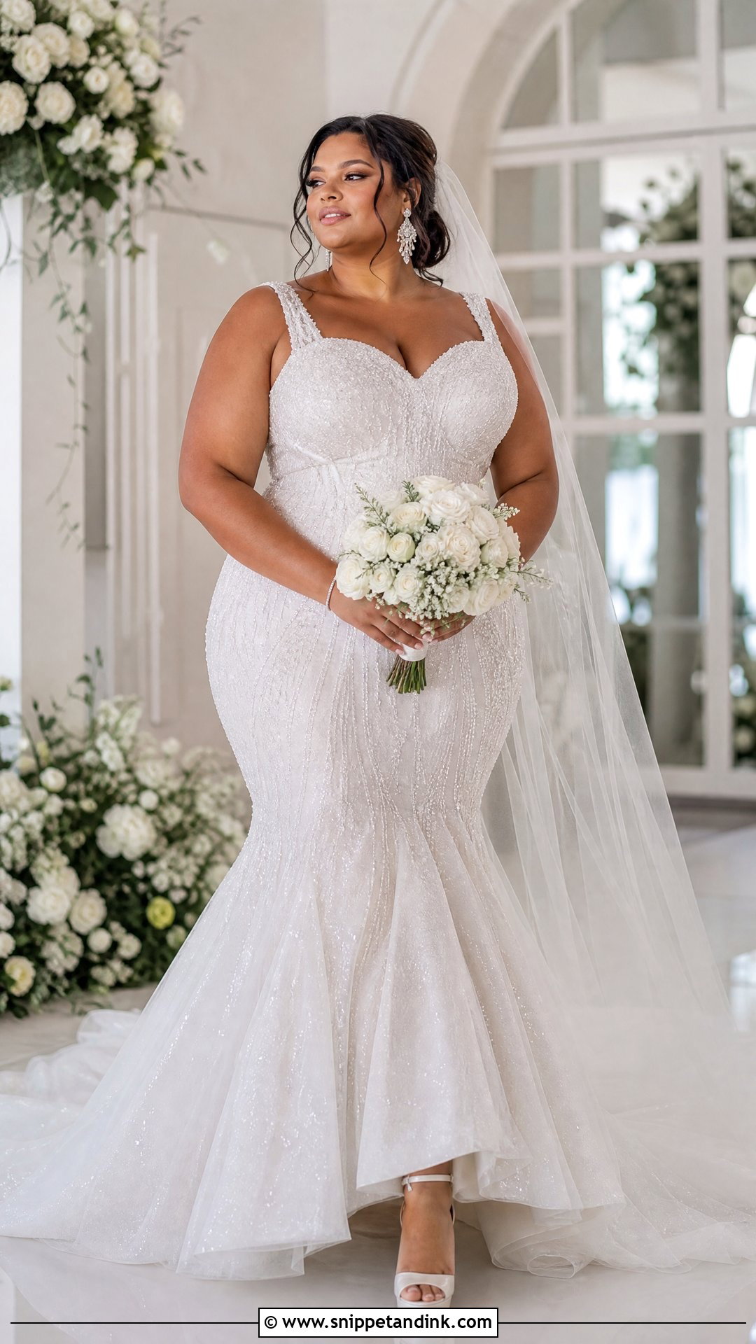 Plus Size Sparkly Mermaid Wedding Dress - Snippet and Ink - 20 Sparkly Wedding Dress Mermaid Ideas