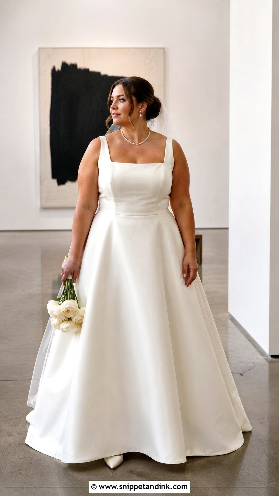Plus Size Square Neck A Line Wedding Dress - Snippet and Ink - 20 A Line Wedding Dress Plus Size Ideas