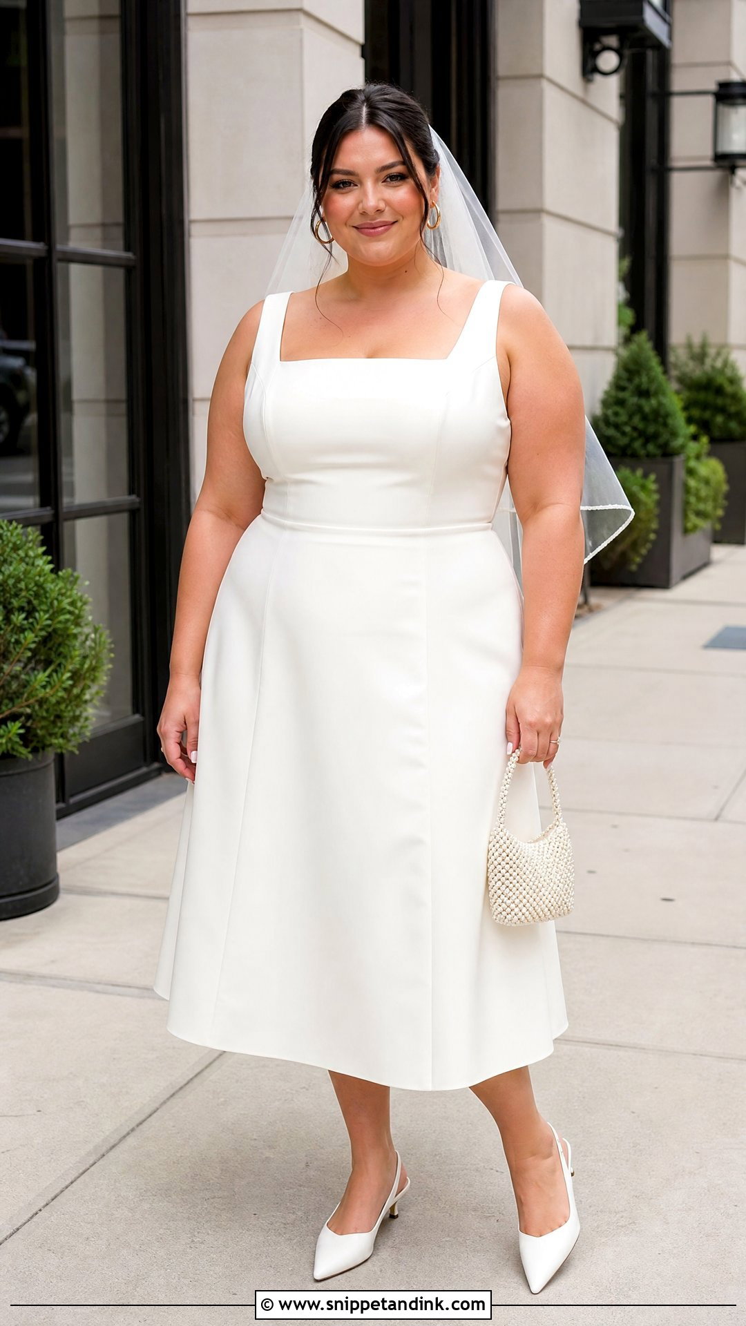 Plus Size Square Neck Civil Wedding Dress - Snippet and Ink - 25 Civil Wedding Dresses Plus Size