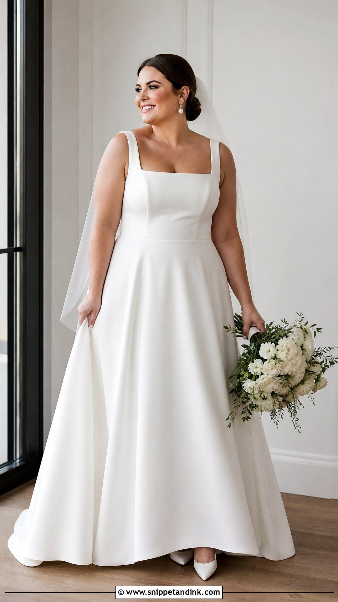 Plus Size Square Neck Wedding Dress - Snippet and Ink - 25 Plus Size Wedding Dresses Curvy Bride