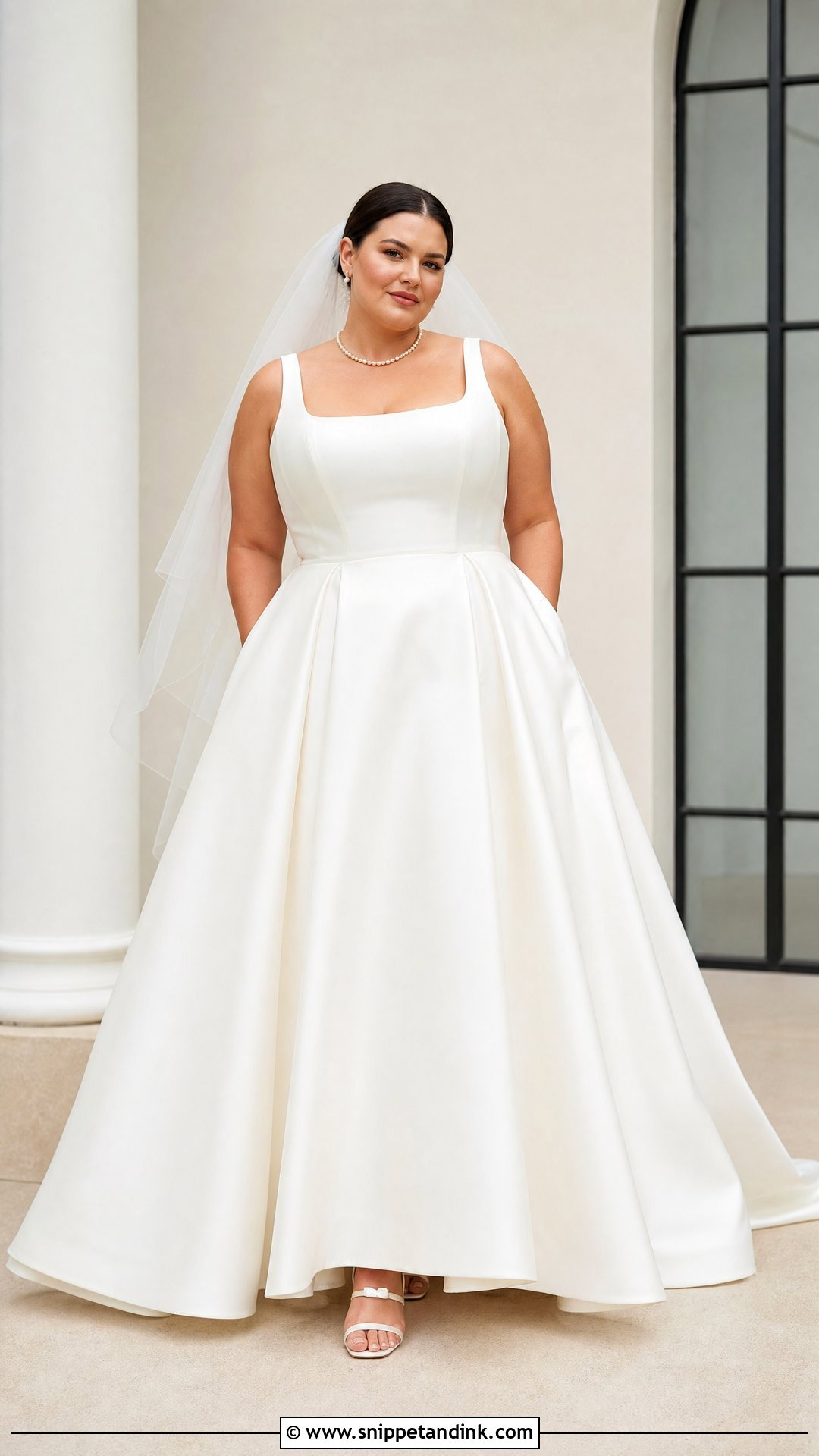 Plus Size Square Neck Wedding Gown - Snippet and Ink - 20 Plus Size Wedding Gowns Curvy Bride