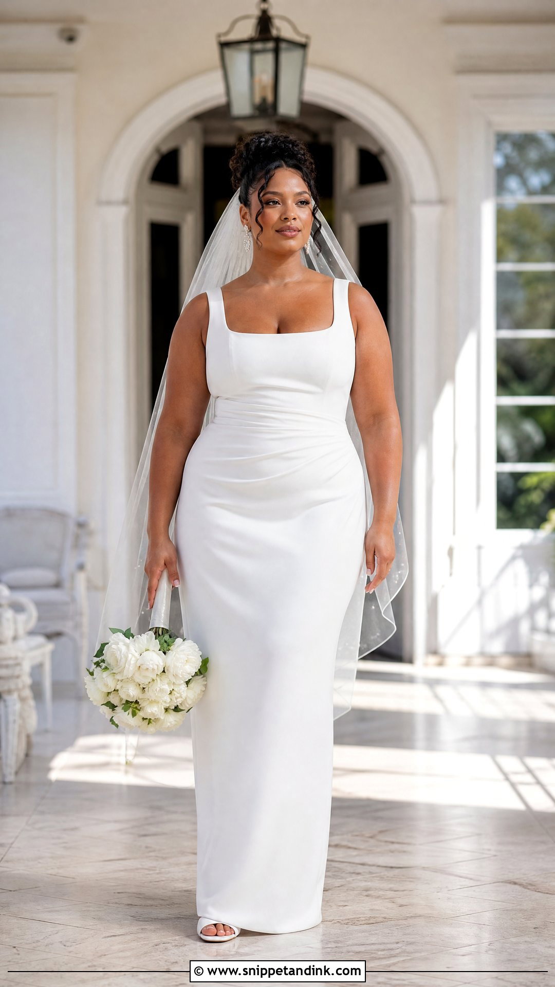Plus Size Straight Wedding Dress - Snippet and Ink - 20 Straight Wedding Dresses