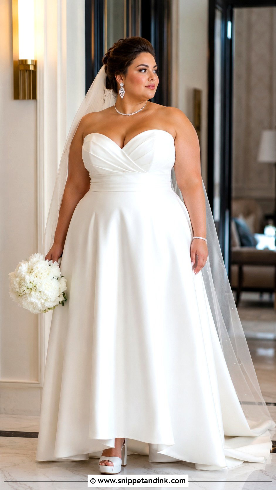 Plus Size Strapless A Line Wedding Dress - Snippet and Ink - 20 A Line Wedding Dress Plus Size Ideas