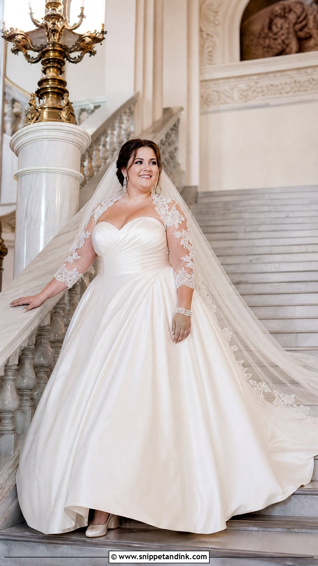 Plus Size Strapless Ball Gown Wedding Dress - Snippet and Ink - 20 Wedding Dress for Plus Size Women Ideas