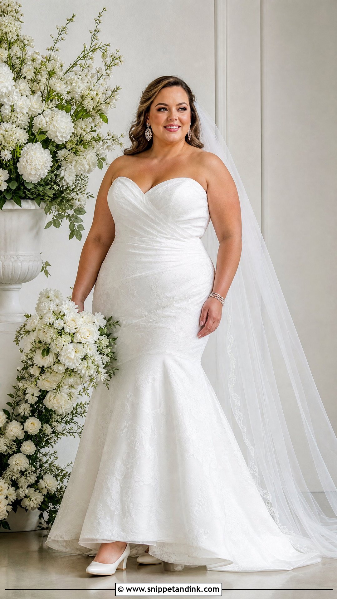 Plus Size Strapless Bridal Gown - Snippet and Ink - 20 Plus Size Bridal Gowns
