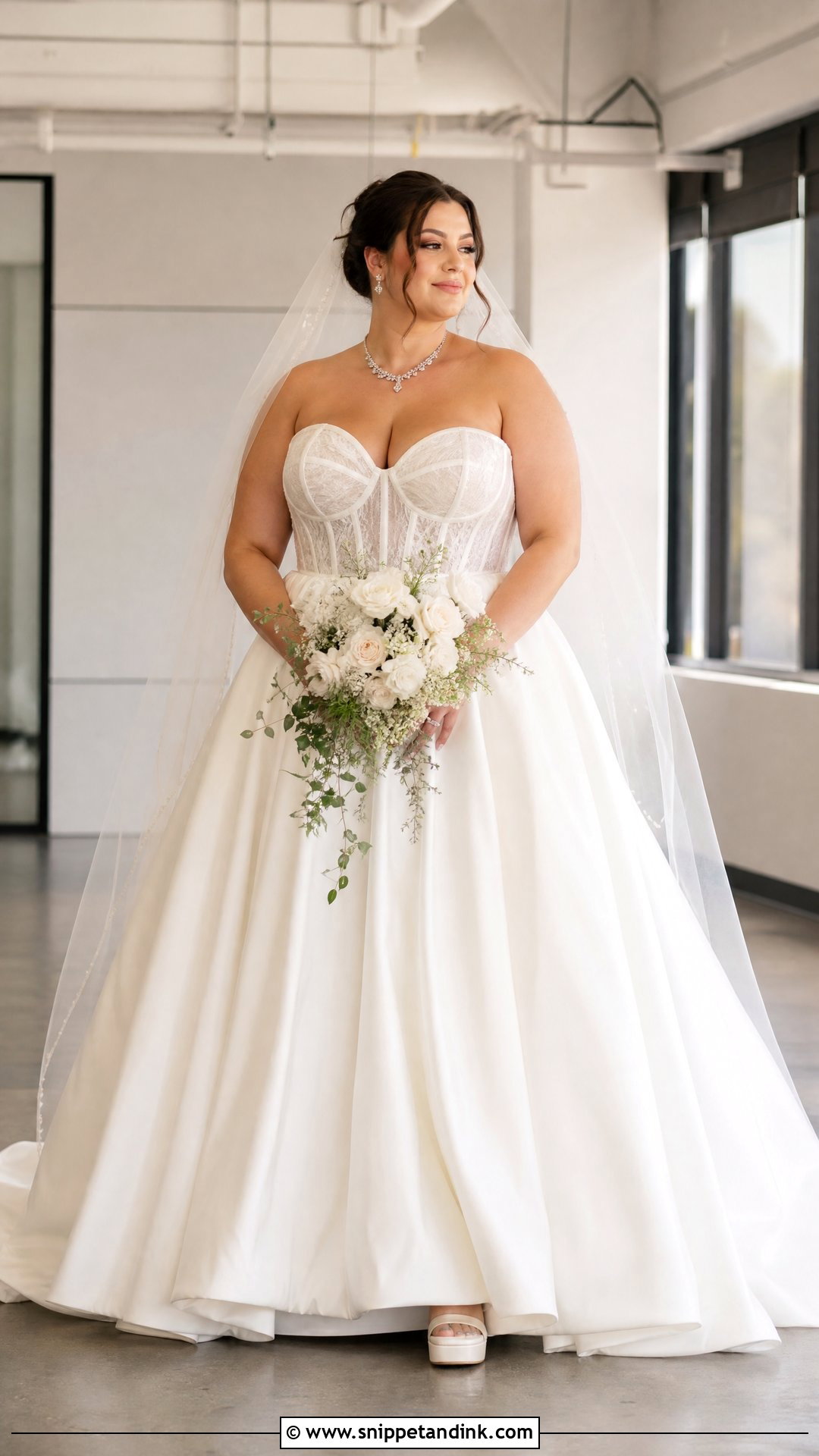 Plus Size Strapless Corset Wedding Dress - Snippet and Ink - 20 Plus Size Corset Wedding Dress Ideas