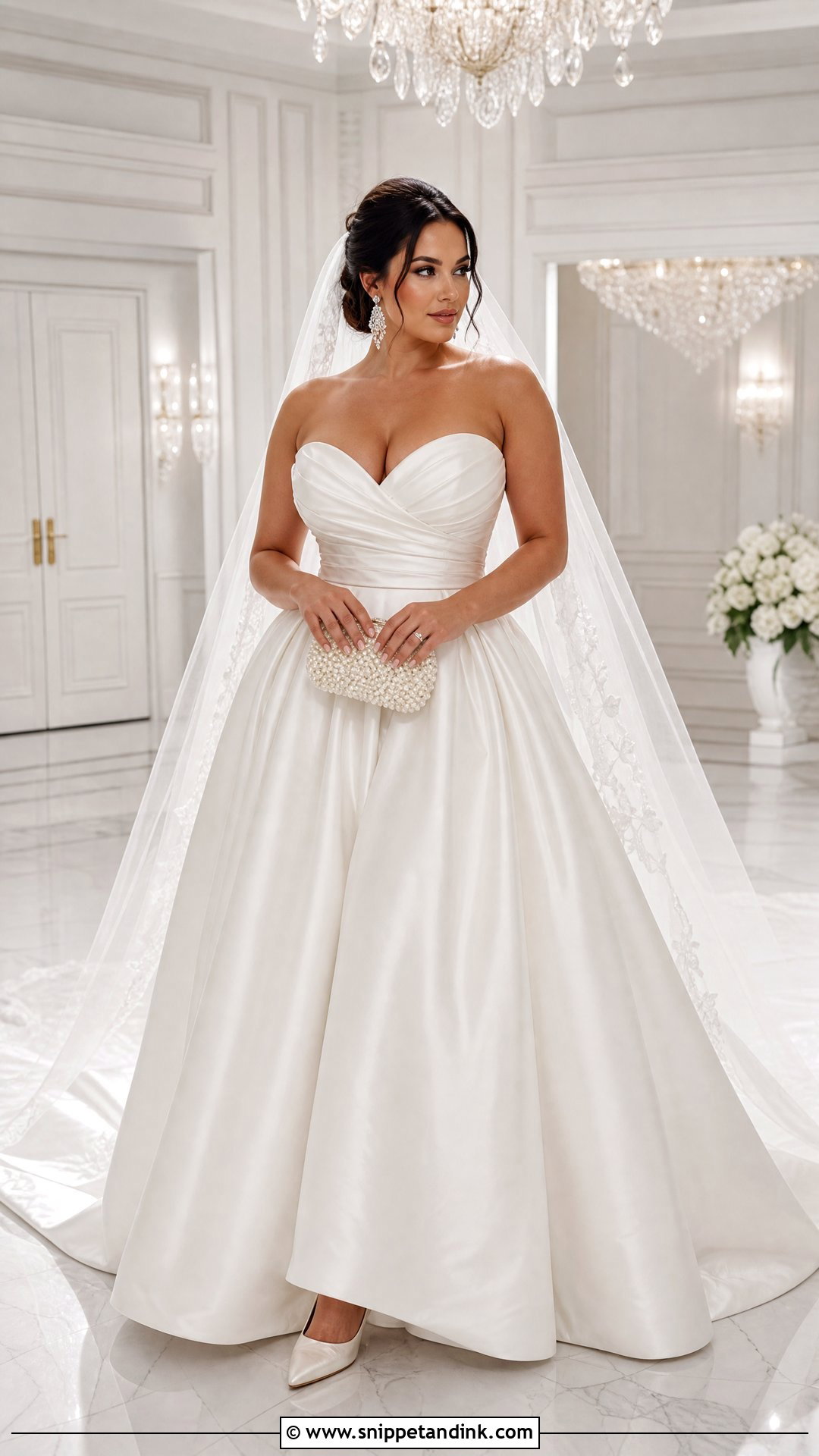 Plus Size Strapless Satin Wedding Dress - Snippet and Ink - 20 Wedding Dresses for Curvy Brides Plus Size