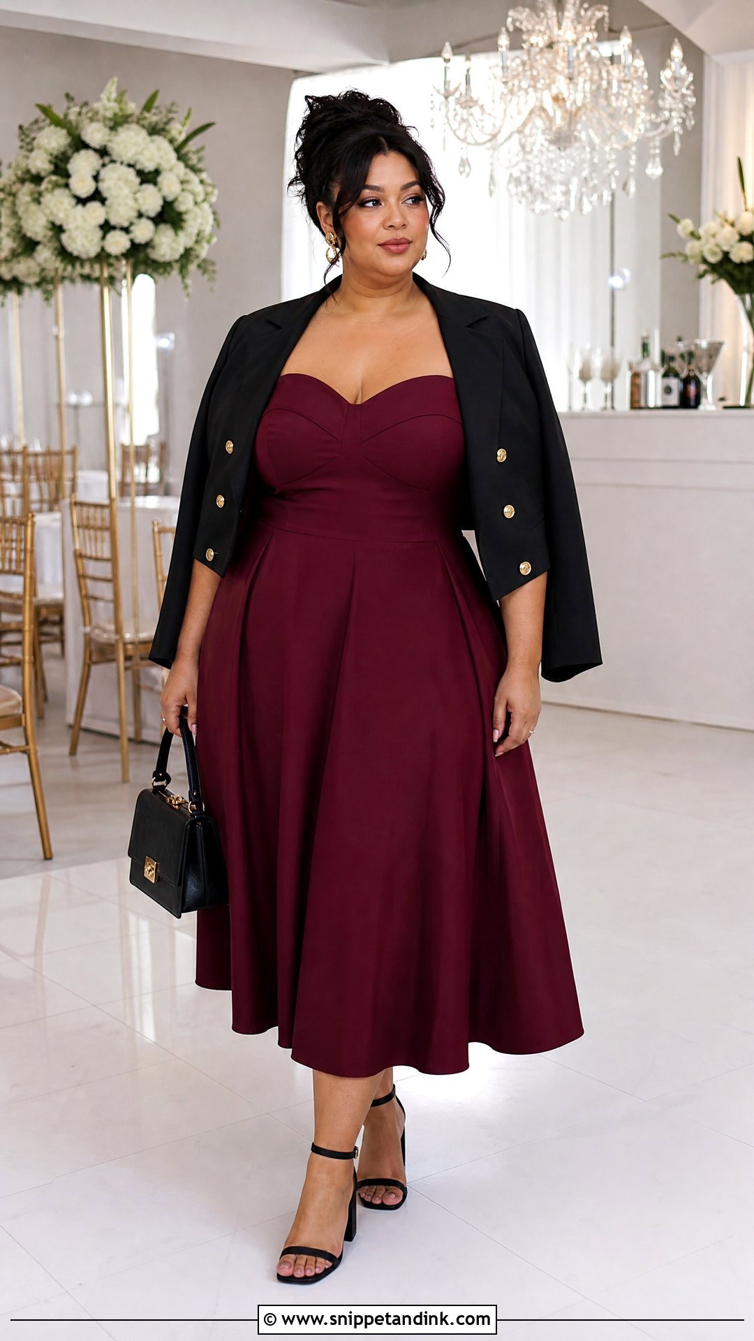 Plus Size Strapless Sweetheart Neckline Fit And Flare Dress - Snippet and Ink - 20 Strapless Sweetheart Neckline Ideas