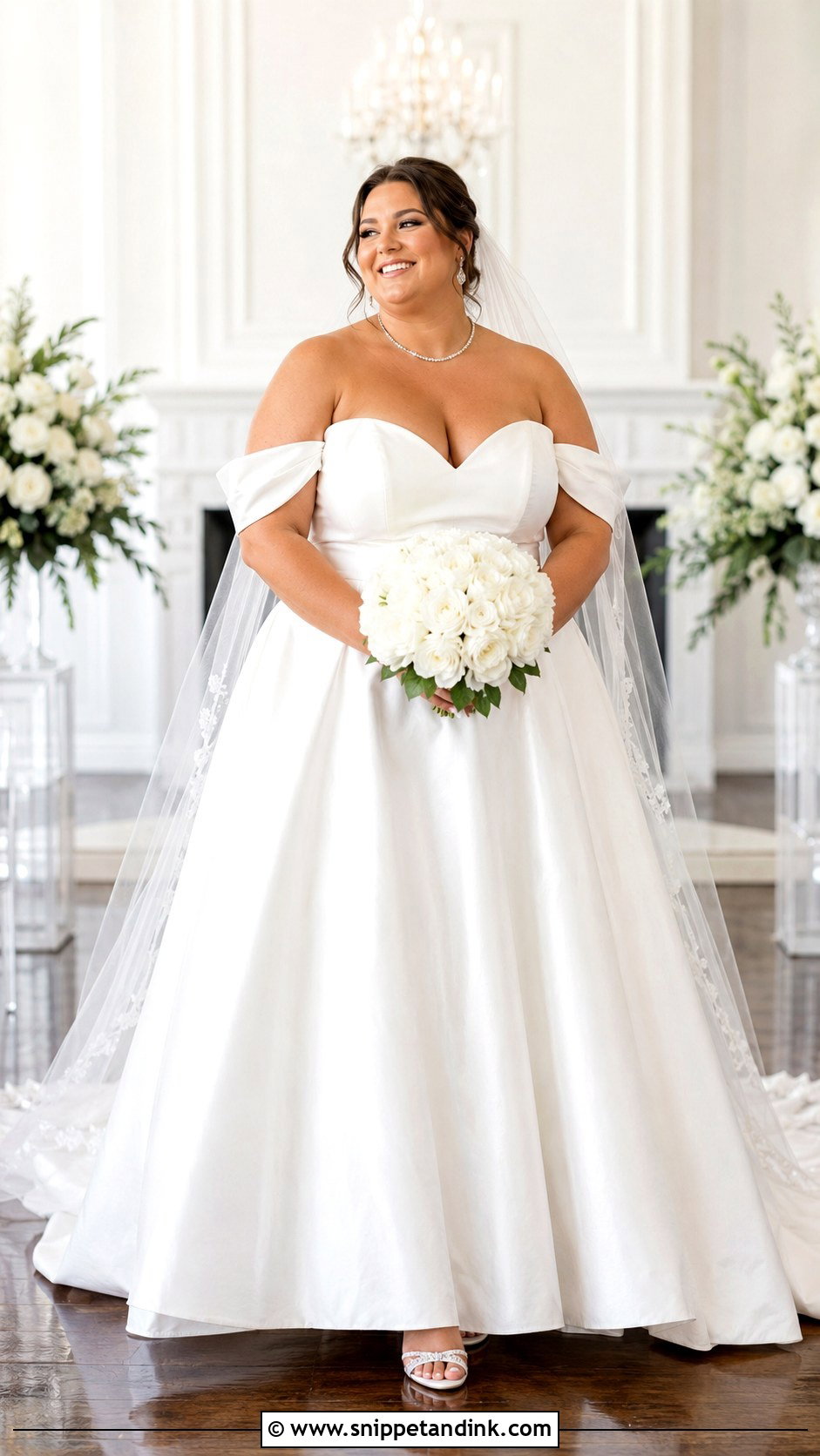 Plus Size Strapless Sweetheart Wedding Dress - Snippet and Ink - 20 Fat Wedding Dress Ideas