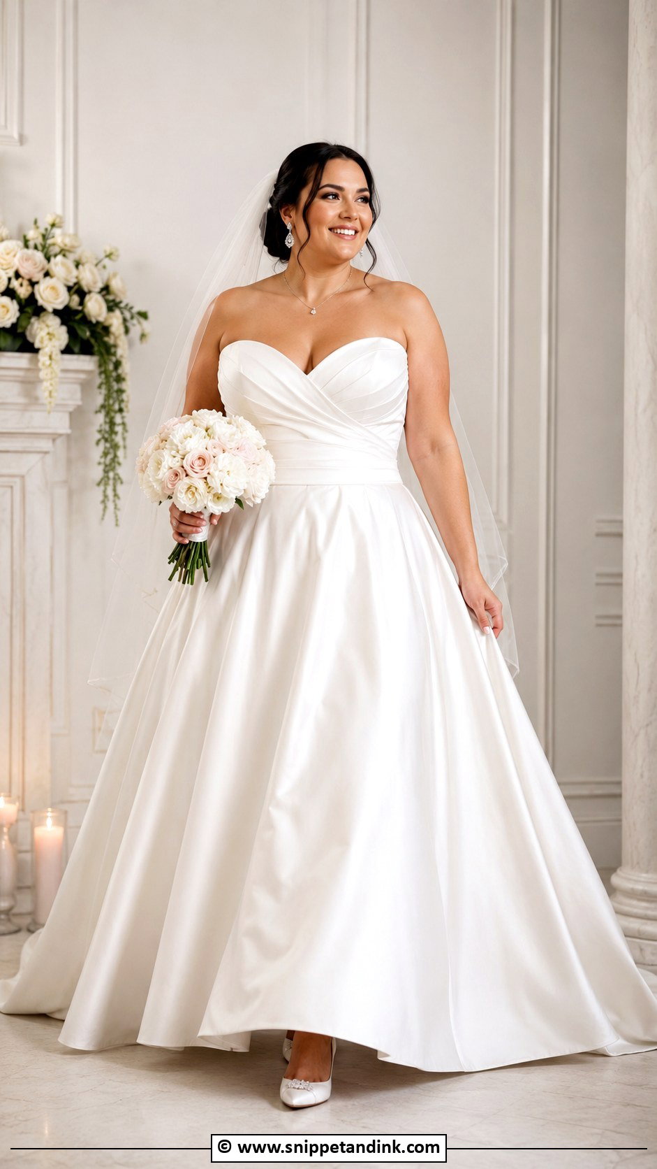 Plus Size Strapless Wedding Dress - Snippet and Ink - 35 Plus Size Wedding Dresses