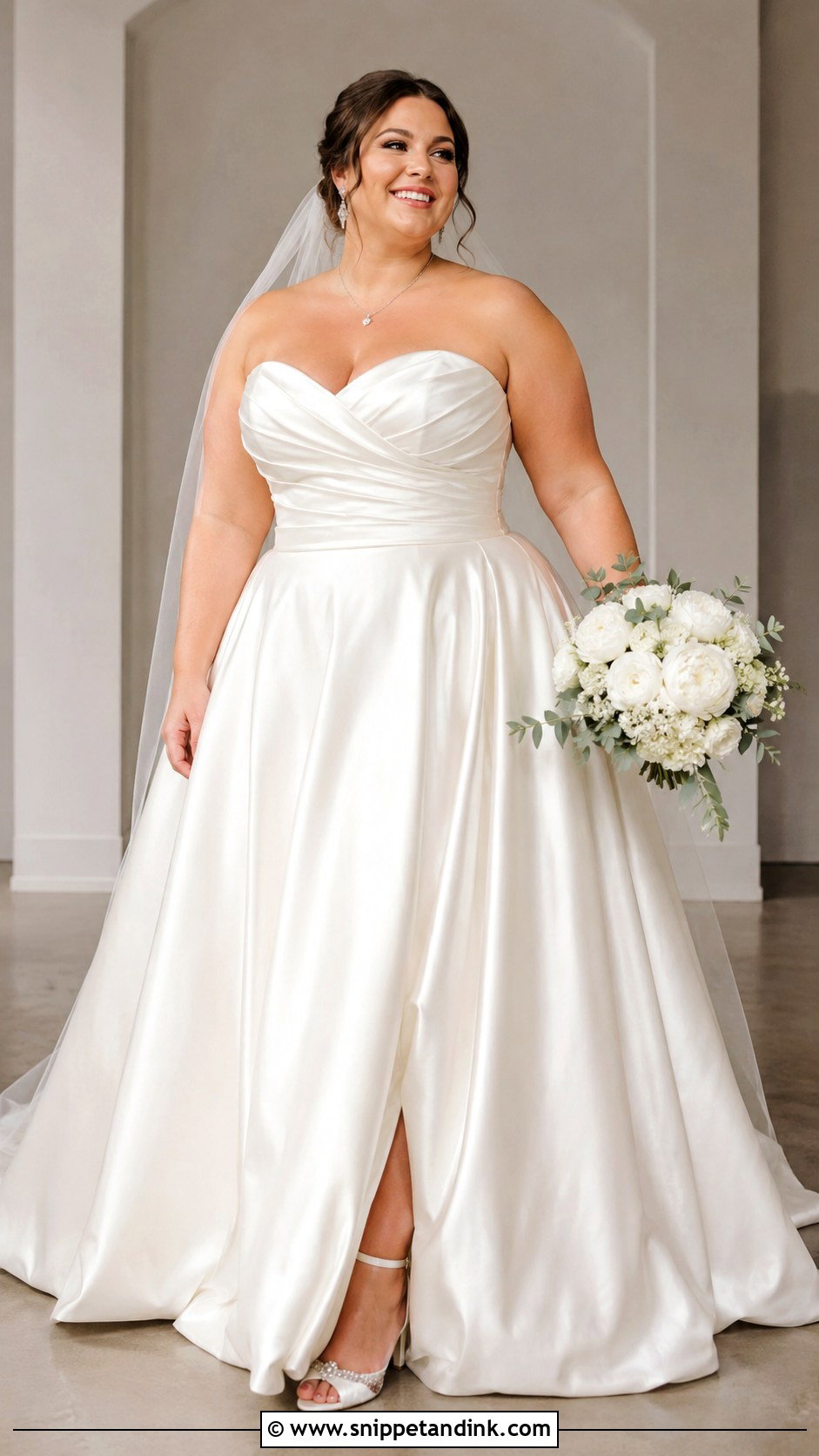 Plus Size Strapless Wedding Dress - Snippet and Ink - 25 Wedding Dresses Curvy Bride