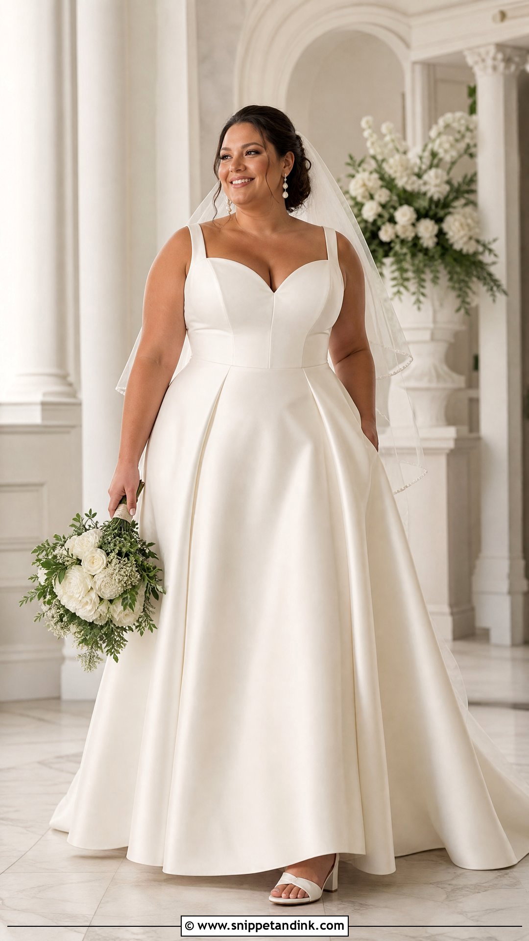 Plus Size Structured A Line Wedding Gown - Snippet and Ink - 20 Wedding Gown 2025 Ideas