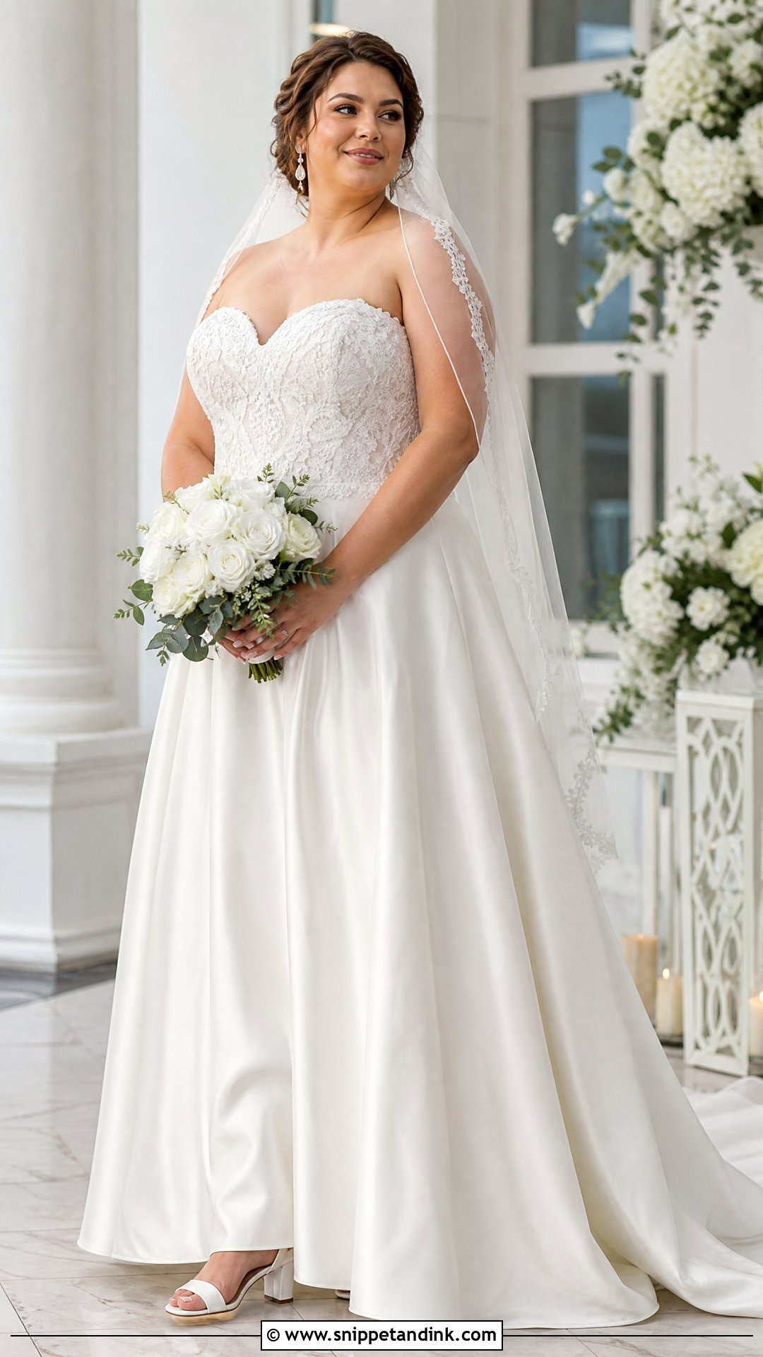 Plus Size Sweetheart A Line Wedding Dress - Snippet and Ink - 20 Sweet Heart Wedding Dress Ideas