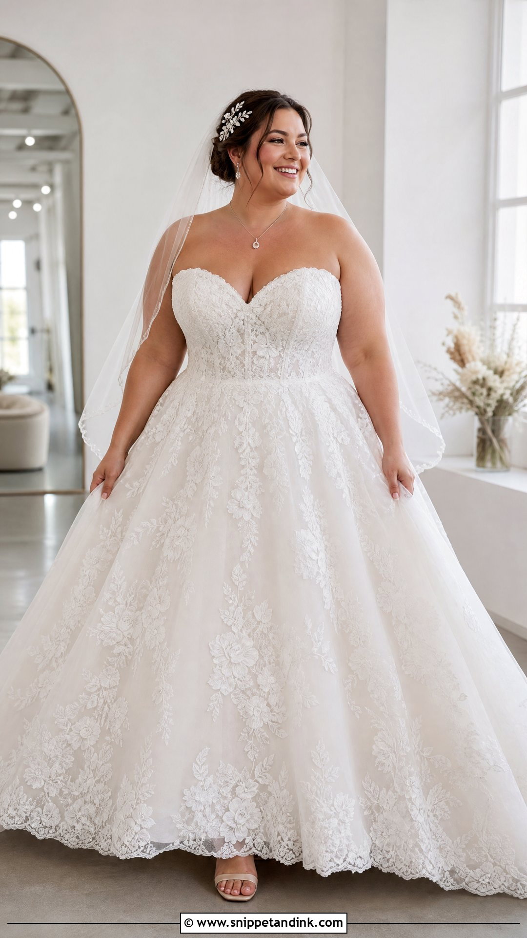 Plus Size Sweetheart Ball Gown Wedding Dress - Snippet and Ink - 20 Plus Size Ball Gown Wedding Dresses