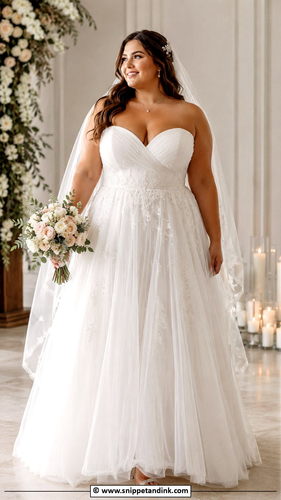 Plus Size Sweetheart Wedding Dress - Snippet and Ink - 35 Plus Size Wedding Dresses